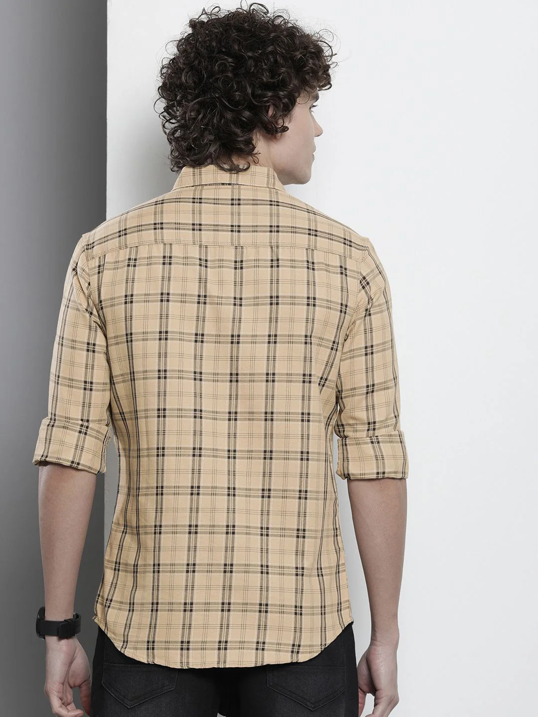 The Indian Garage Co Men Slim Fit Checked Casual Shirt - Image 4