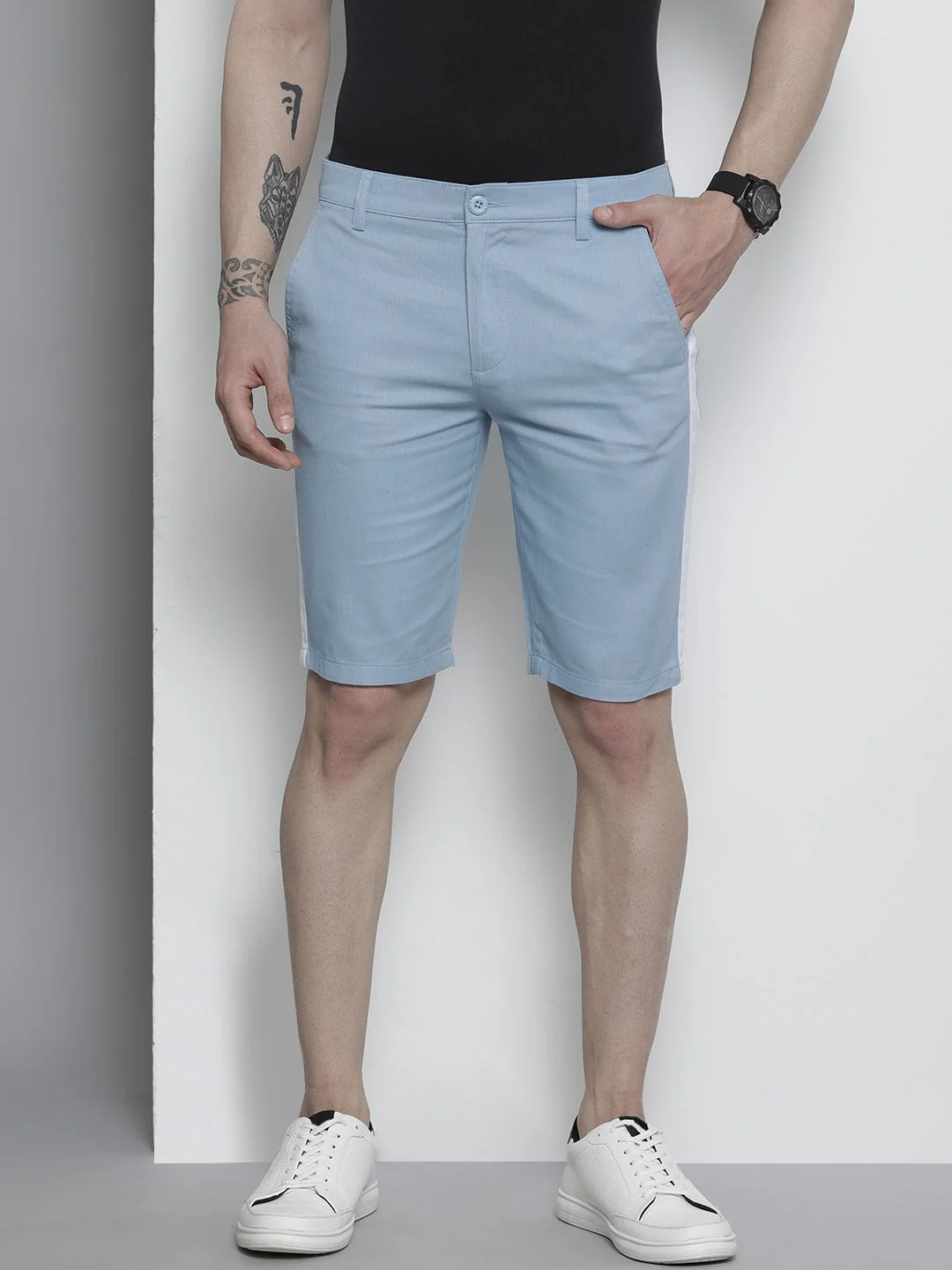 The Indian Garage Co Men Slim Fit Chino Shorts - Image 2