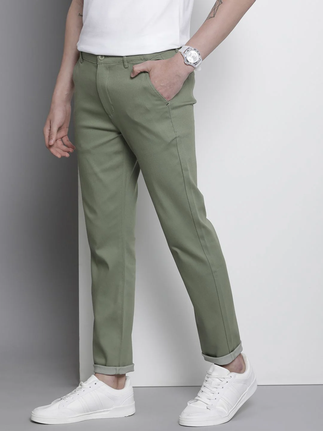 The Indian Garage Co Men Slim Fit Chinos - Image 2
