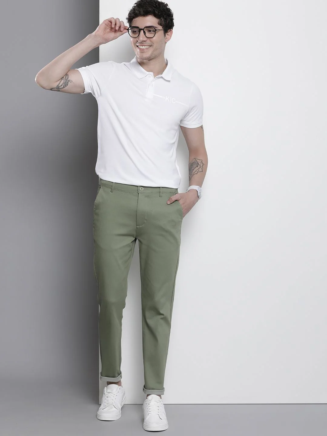 The Indian Garage Co Men Slim Fit Chinos - Image 5