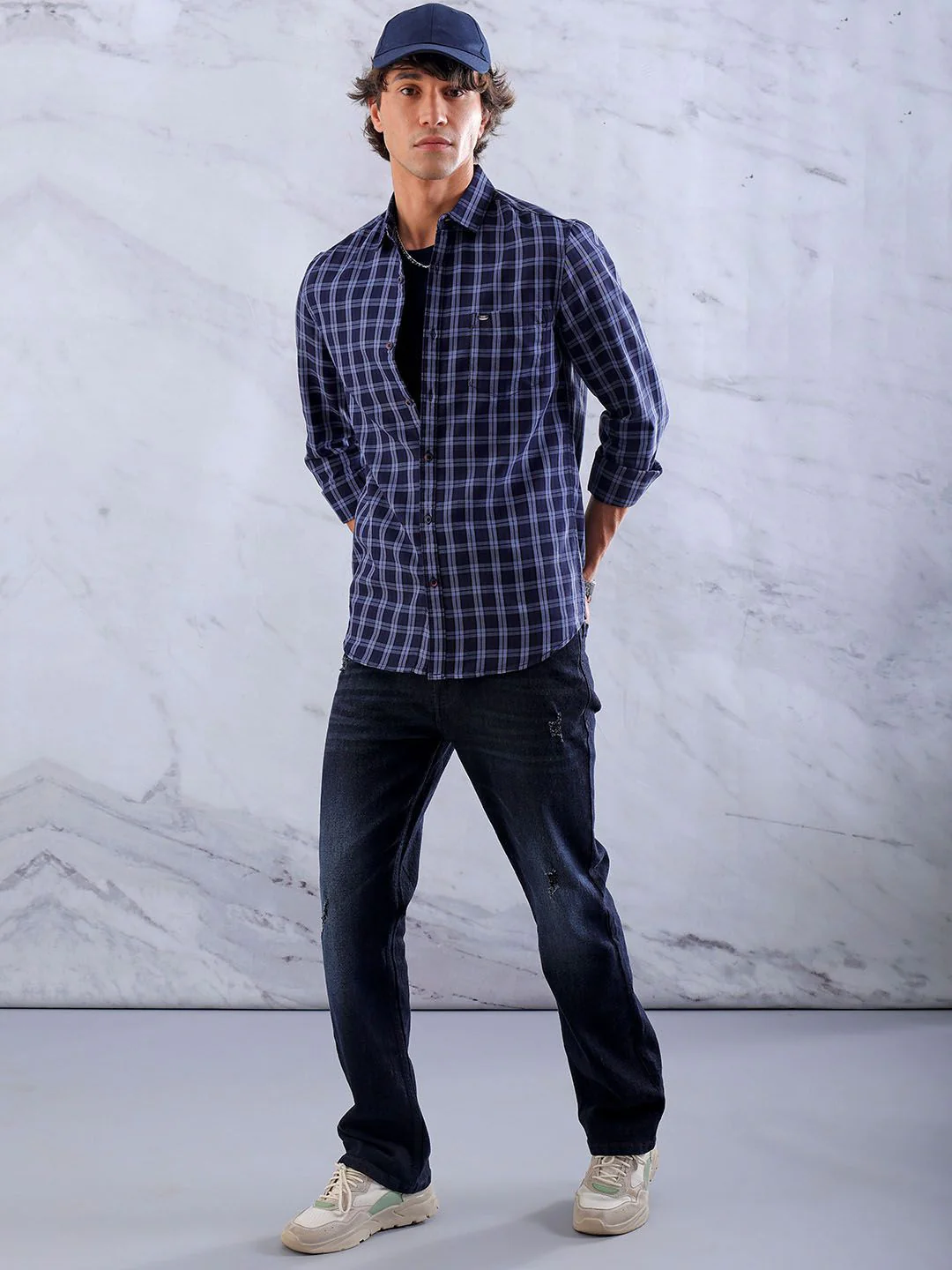 The Indian Garage Co Men Slim Fit Cotton Checked Casual Shirt - Image 6