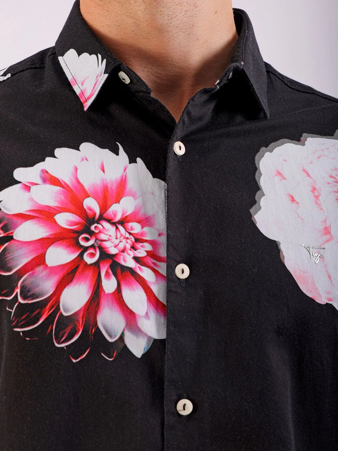 The Indian Garage Co Men Slim Fit Floral Opaque Printed Shirt - Image 2
