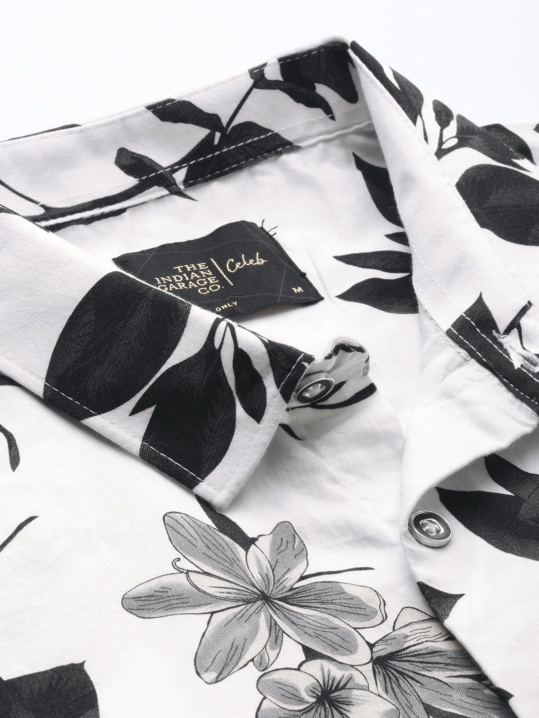 The Indian Garage Co Men Slim Fit Floral Opaque Printed Shirt - Image 2