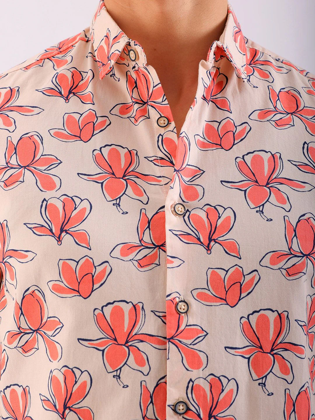 The Indian Garage Co Men Slim Fit Floral Printed Resortwear Shirt - Image 2