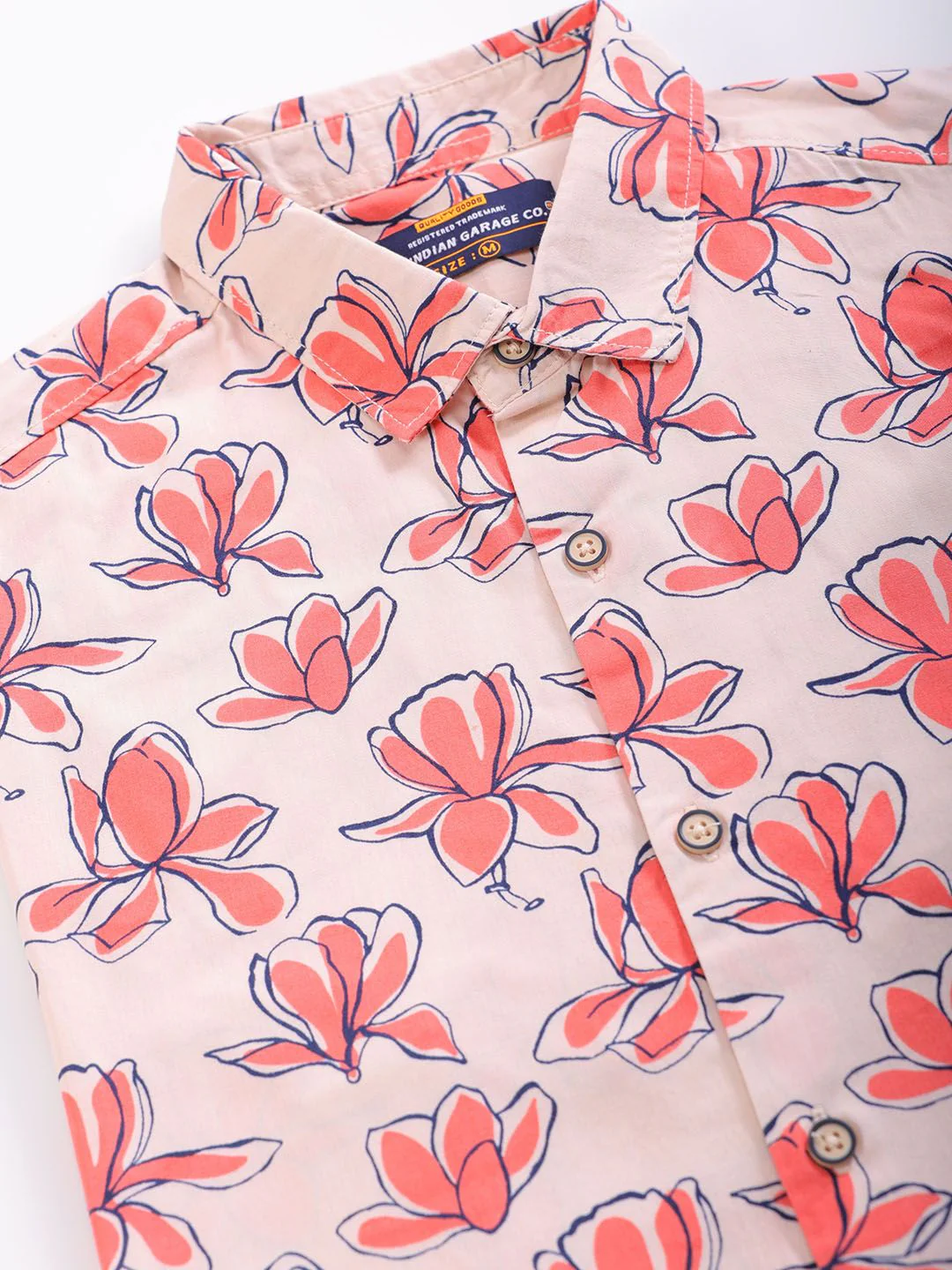 The Indian Garage Co Men Slim Fit Floral Printed Resortwear Shirt - Image 7