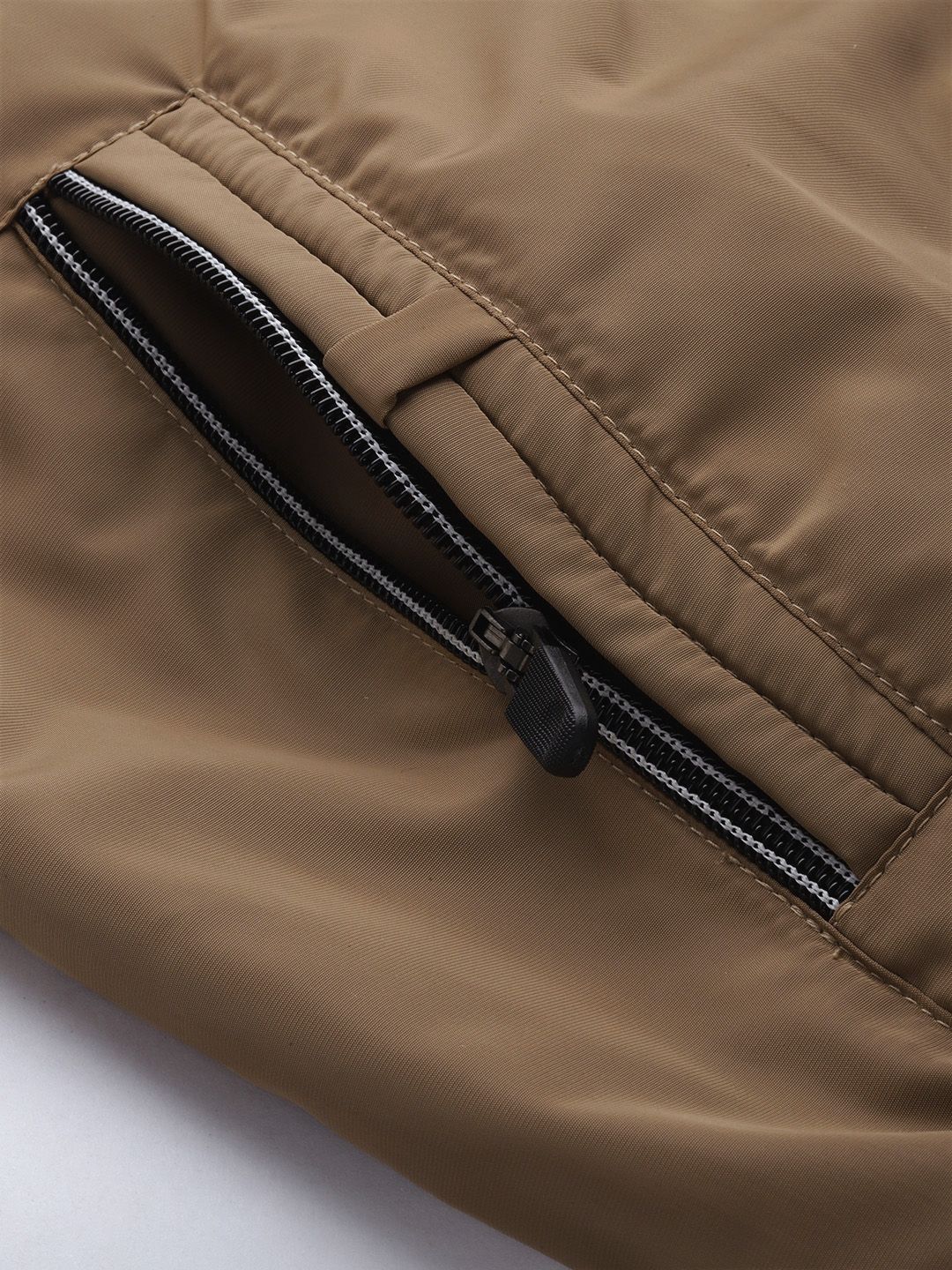 The Indian Garage Co Men Slim Fit High-Neck Zip-Front Bomber Jacket - Image 6