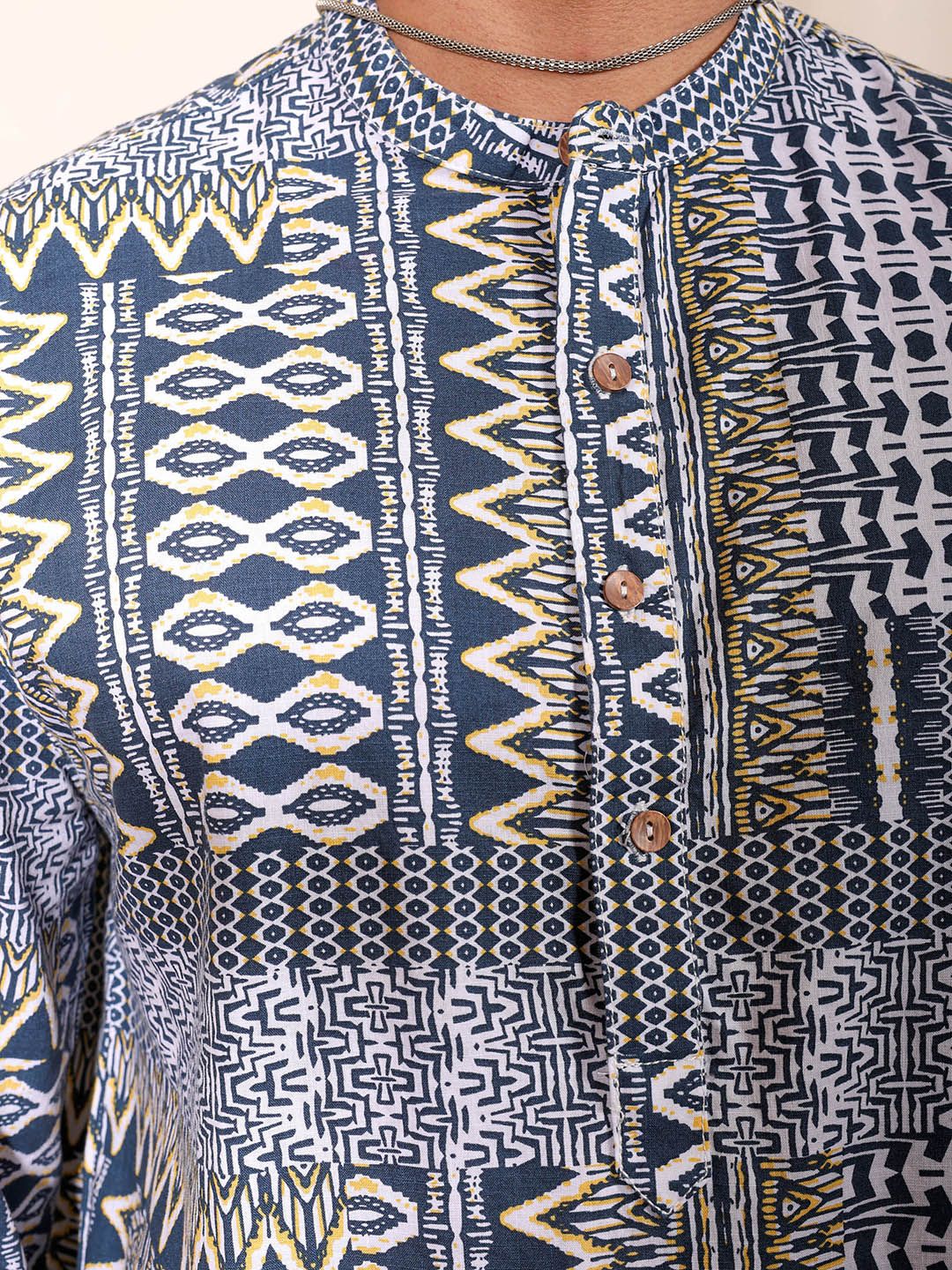 The Indian Garage Co Men Slim Fit Indie Printed Resortwear Shirt - Image 2