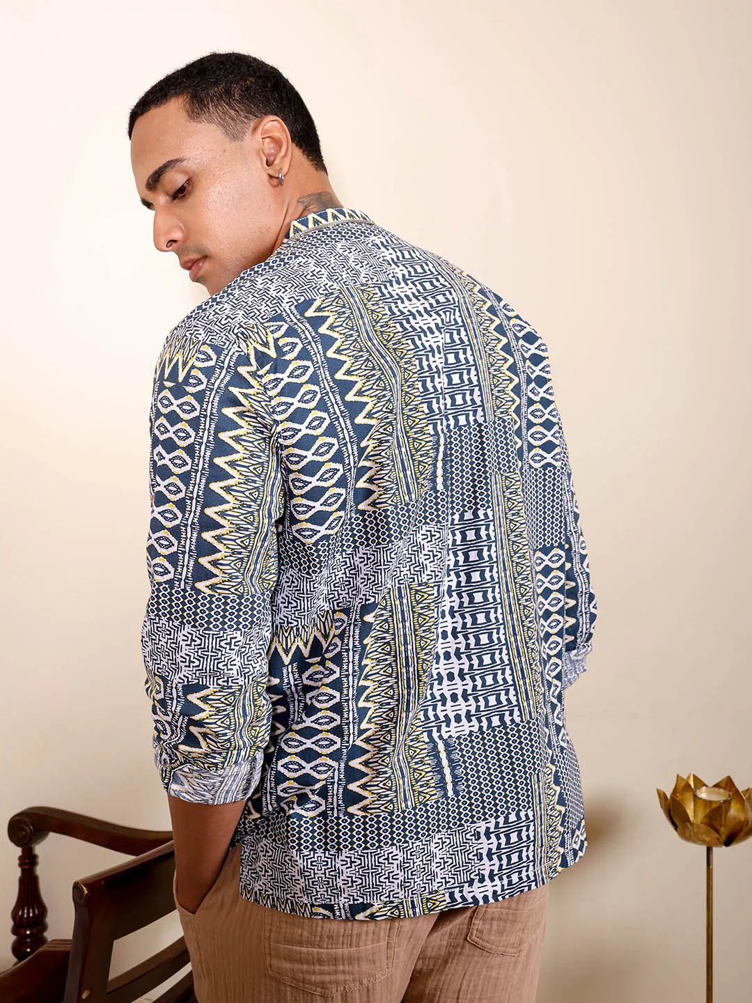 The Indian Garage Co Men Slim Fit Indie Printed Resortwear Shirt - Image 5