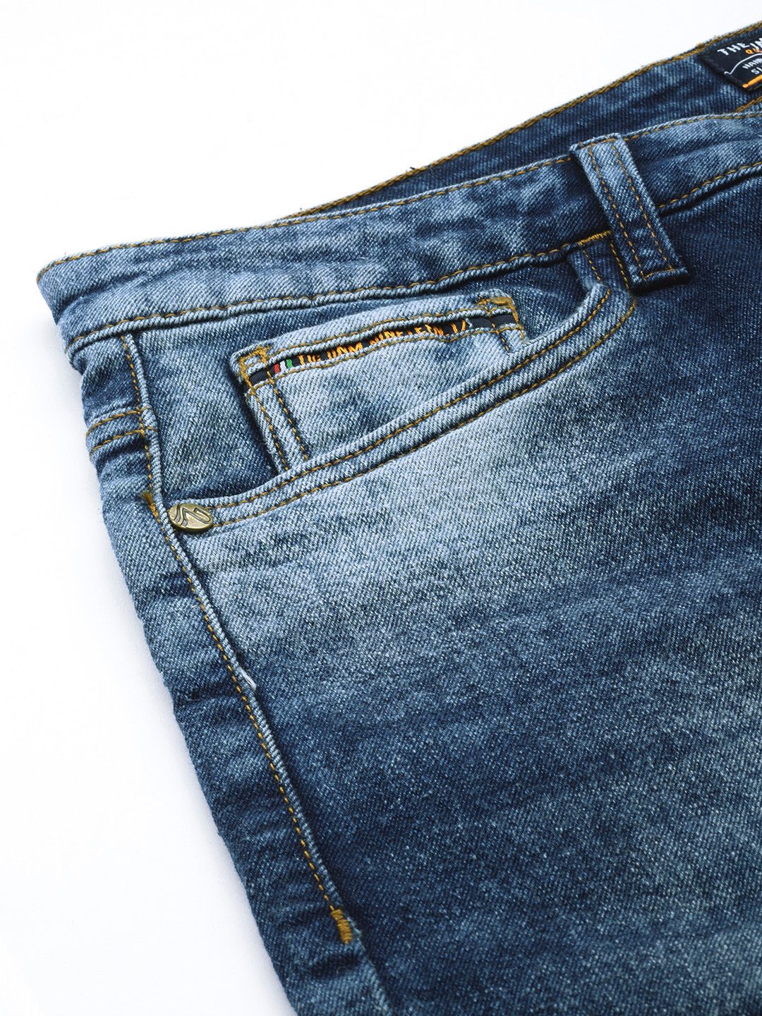 The Indian Garage Co Men Slim Fit Light Fade Stretchable Jeans - Image 7