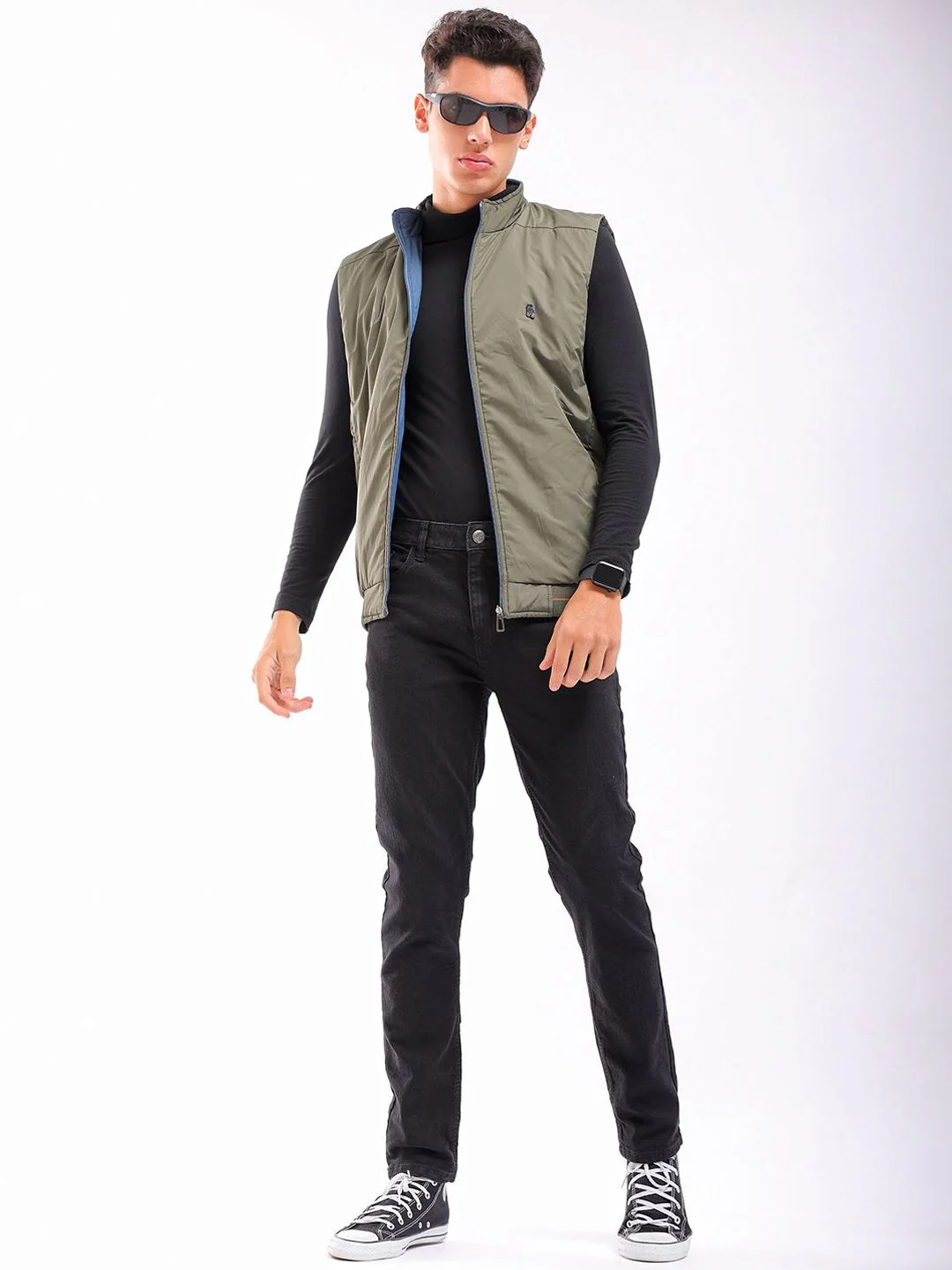 The Indian Garage Co Men Slim Fit Mid-Rise Clean Look Cotton Jeans - Image 4