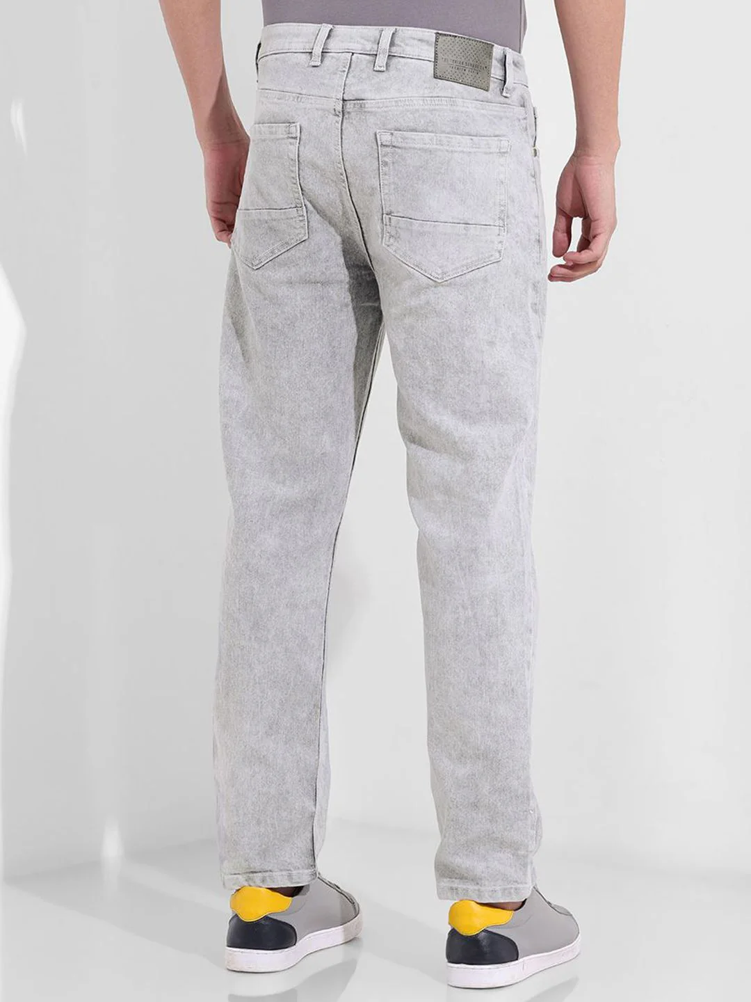 The Indian Garage Co Men Slim Fit Mid-Rise Heavy Fade Jeans - Image 5