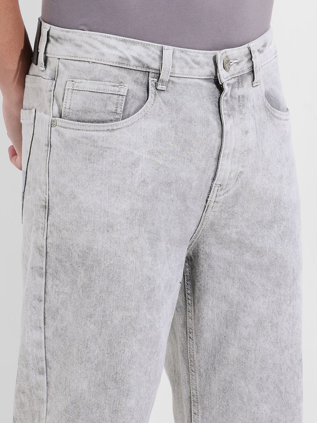 The Indian Garage Co Men Slim Fit Mid-Rise Heavy Fade Jeans - Image 6