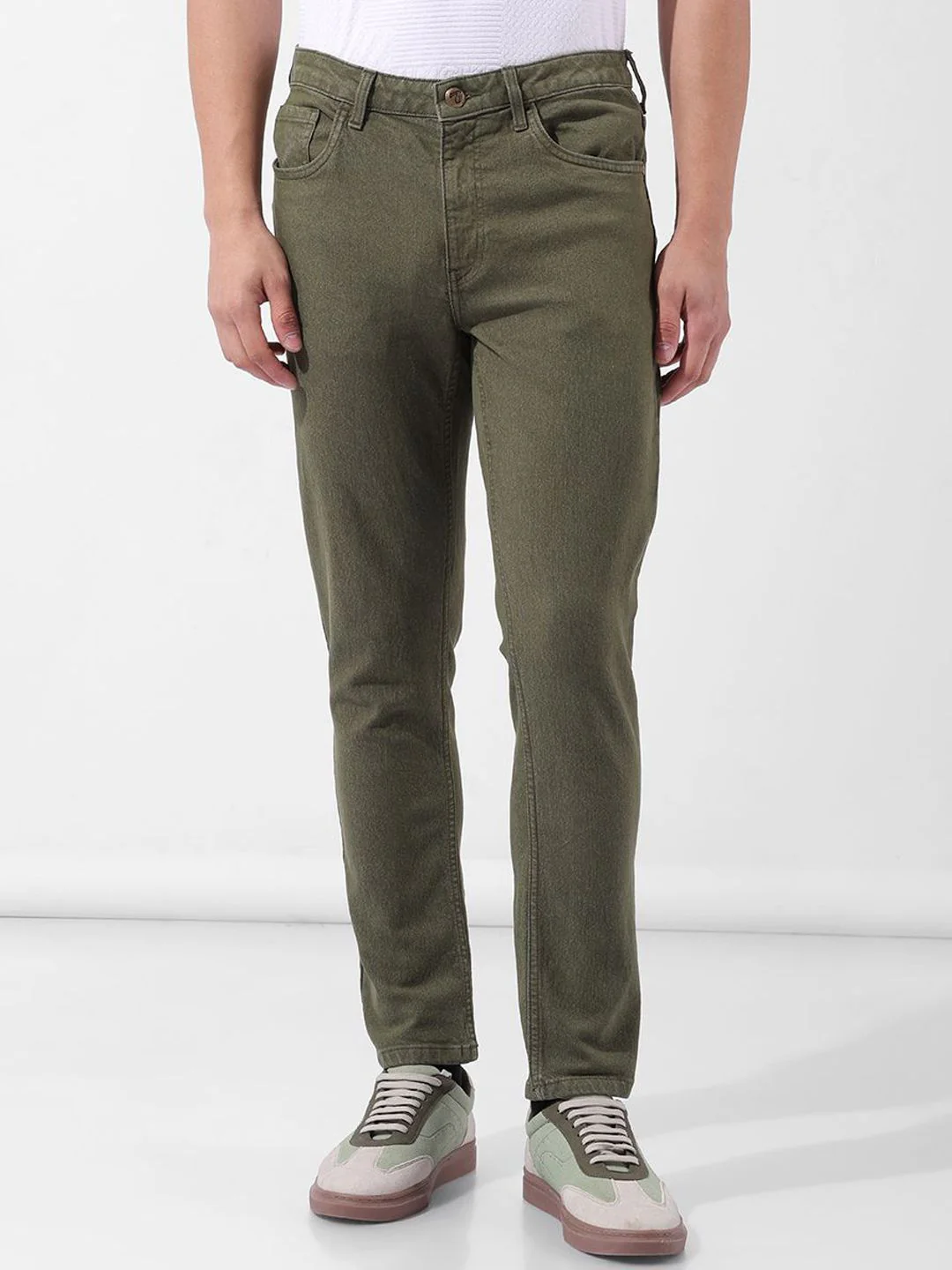 The Indian Garage Co Men Slim Fit Mid-Rise Stretchable Jeans