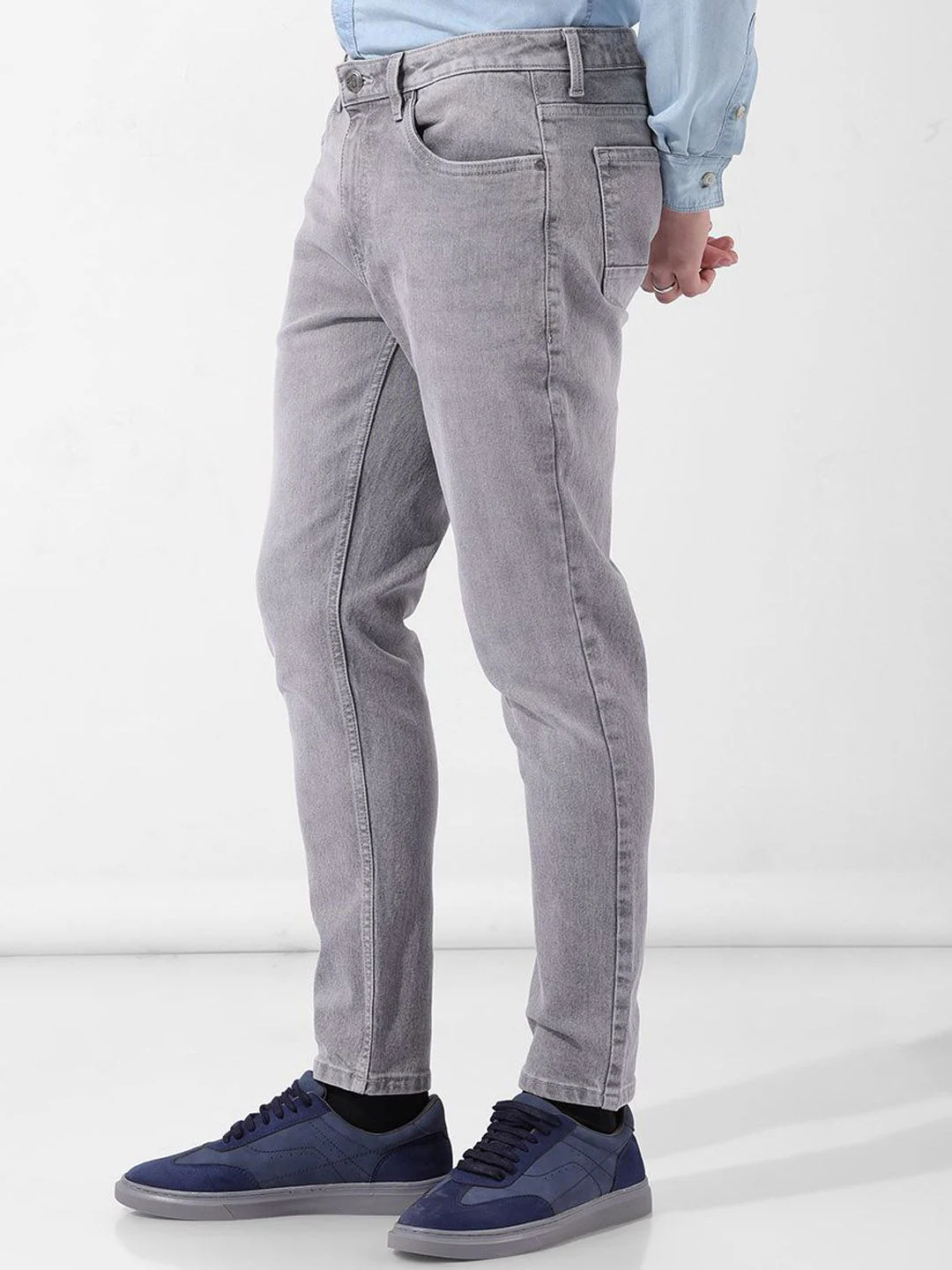 The Indian Garage Co Men Slim Fit Mid-Rise Stretchable Jeans - Image 3