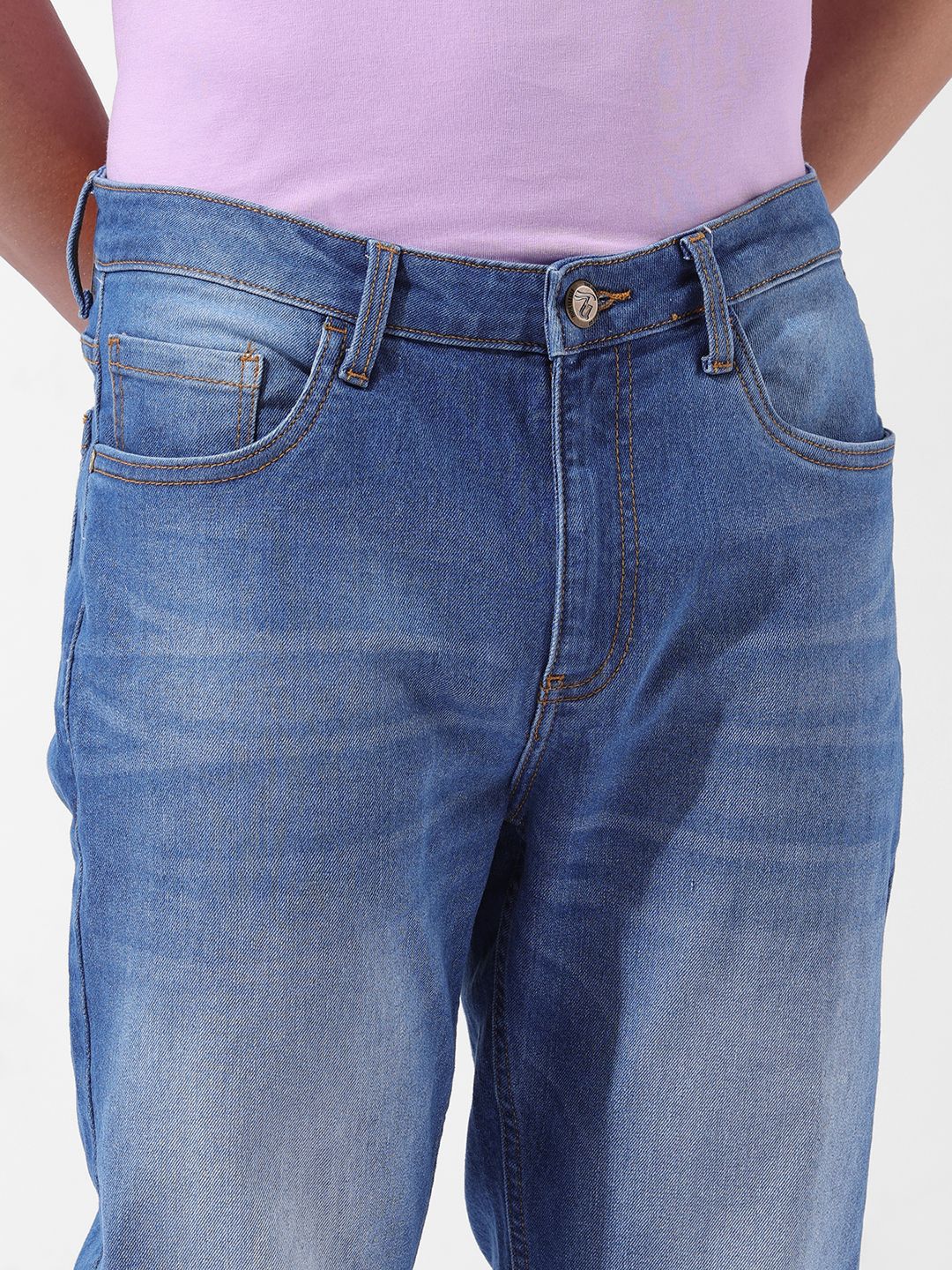 The Indian Garage Co Men Slim Fit Mid-Rise Stretchable Jeans - Image 6