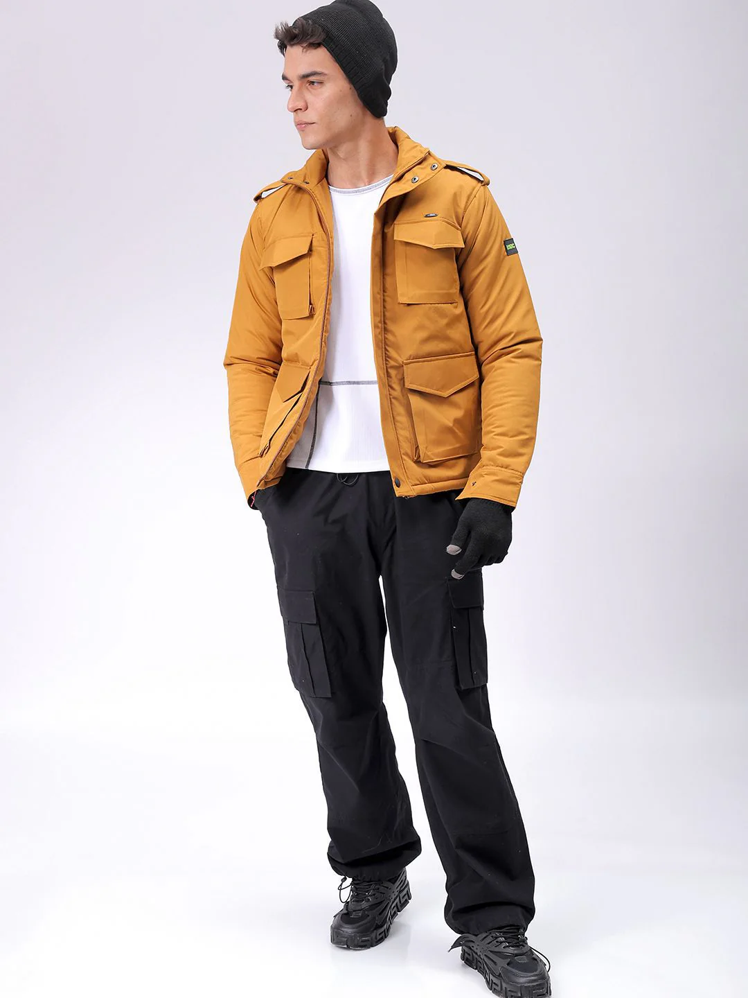 The Indian Garage Co Men Slim Fit Military Bomber Utility Jacket - Image 6