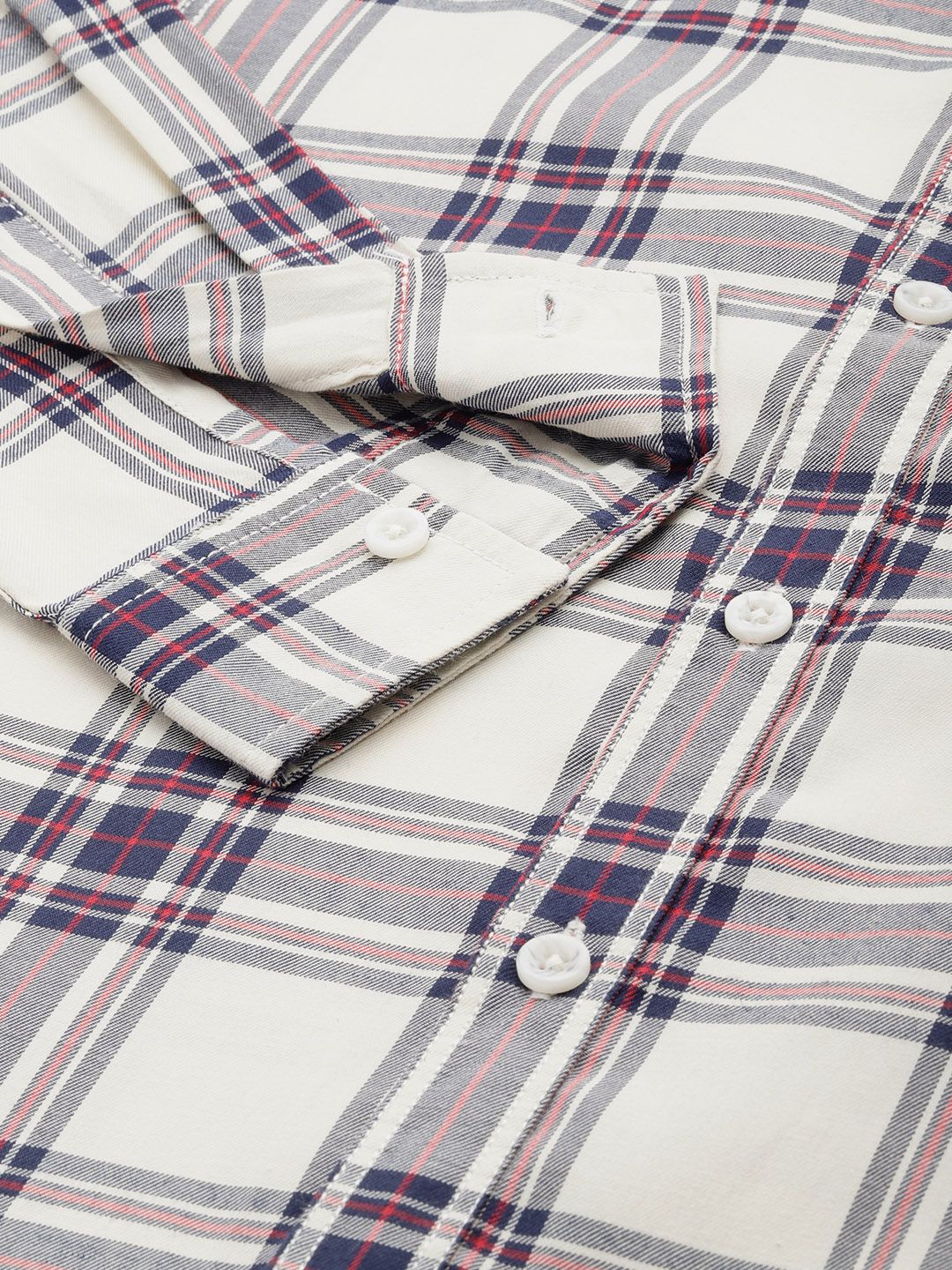 The Indian Garage Co Men Slim Fit Opaque Checked Casual Shirt - Image 3