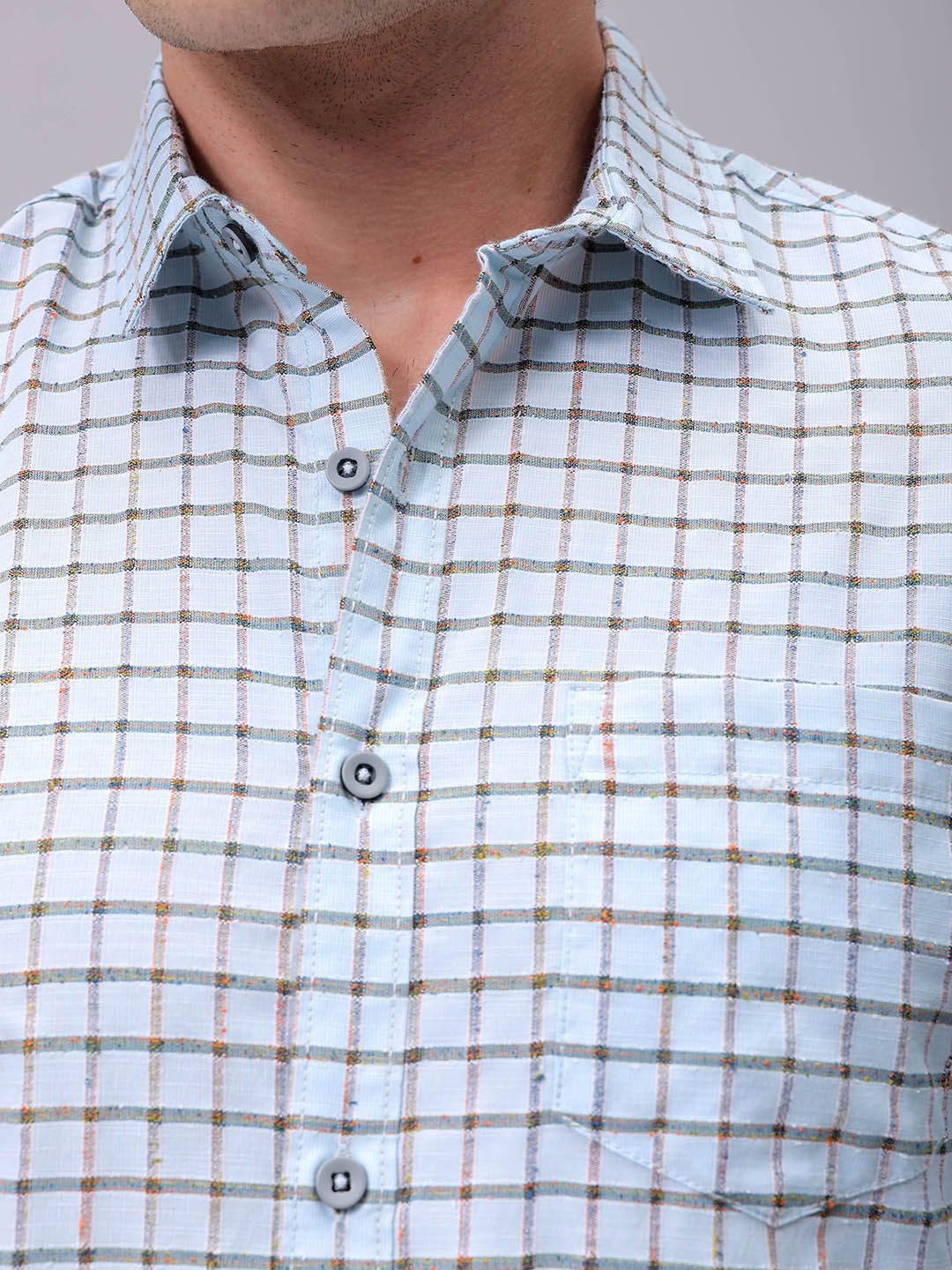 The Indian Garage Co Men Slim Fit Opaque Checked Casual Shirt - Image 3