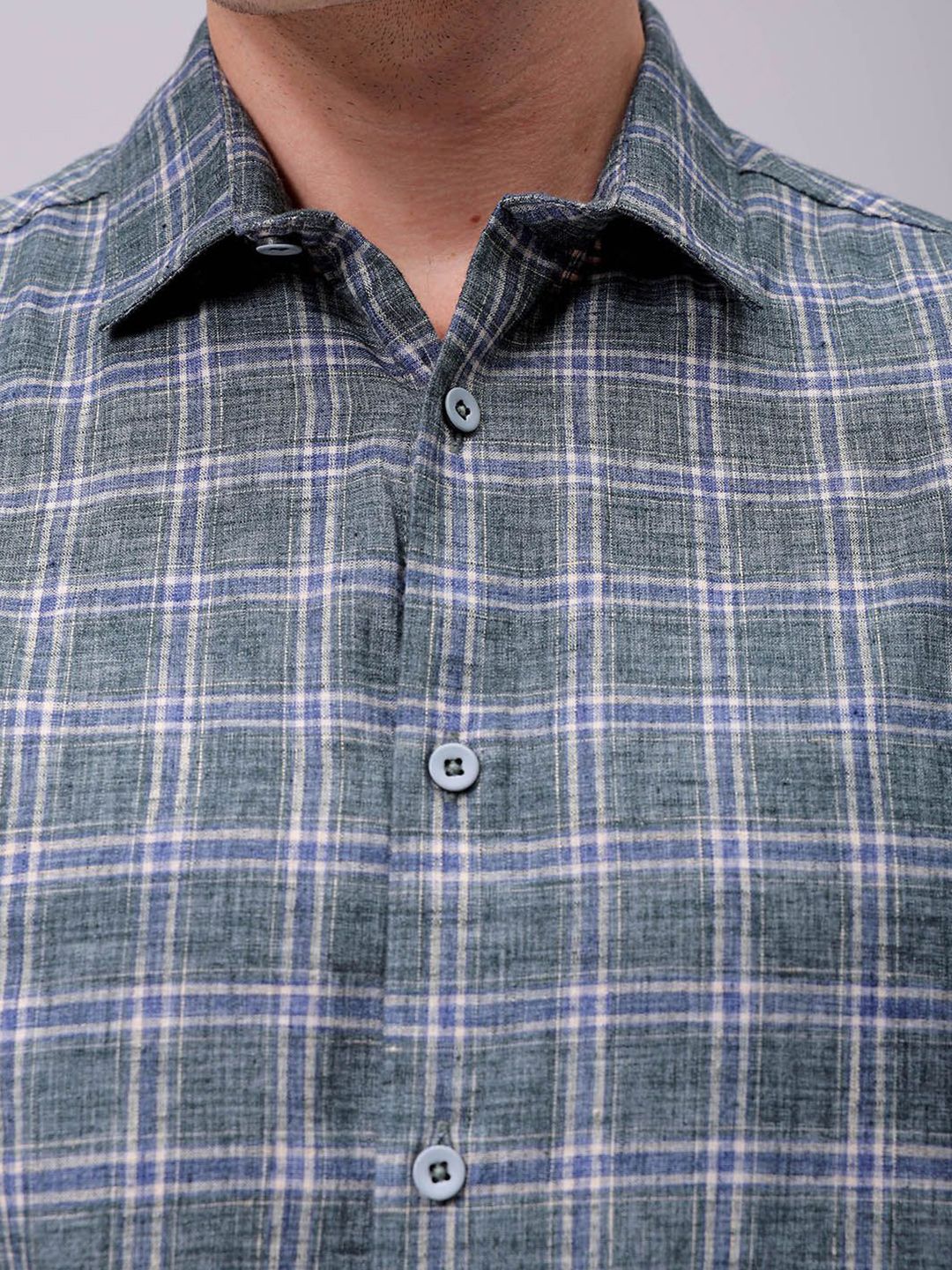 The Indian Garage Co Men Slim Fit Opaque Checked Casual Shirt - Image 5