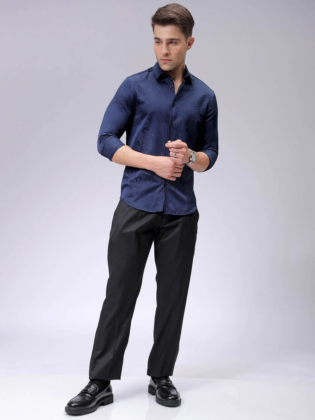 The Indian Garage Co Men Slim Fit Opaque Party Shirt - Image 6