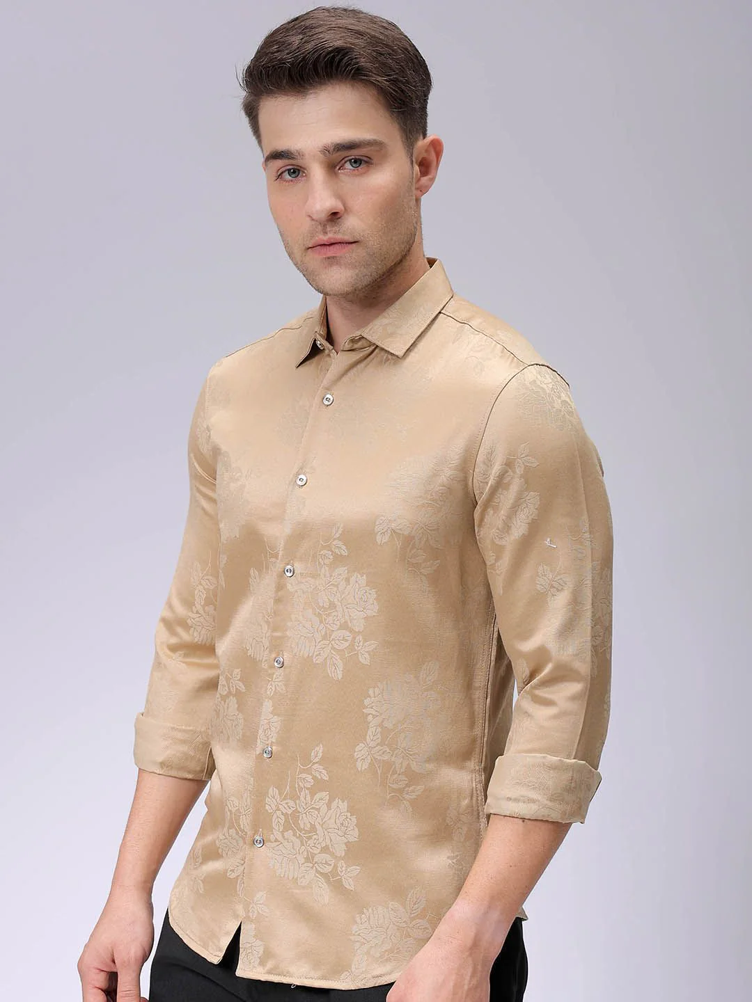 The Indian Garage Co Men Slim Fit Opaque Party Shirt - Image 4