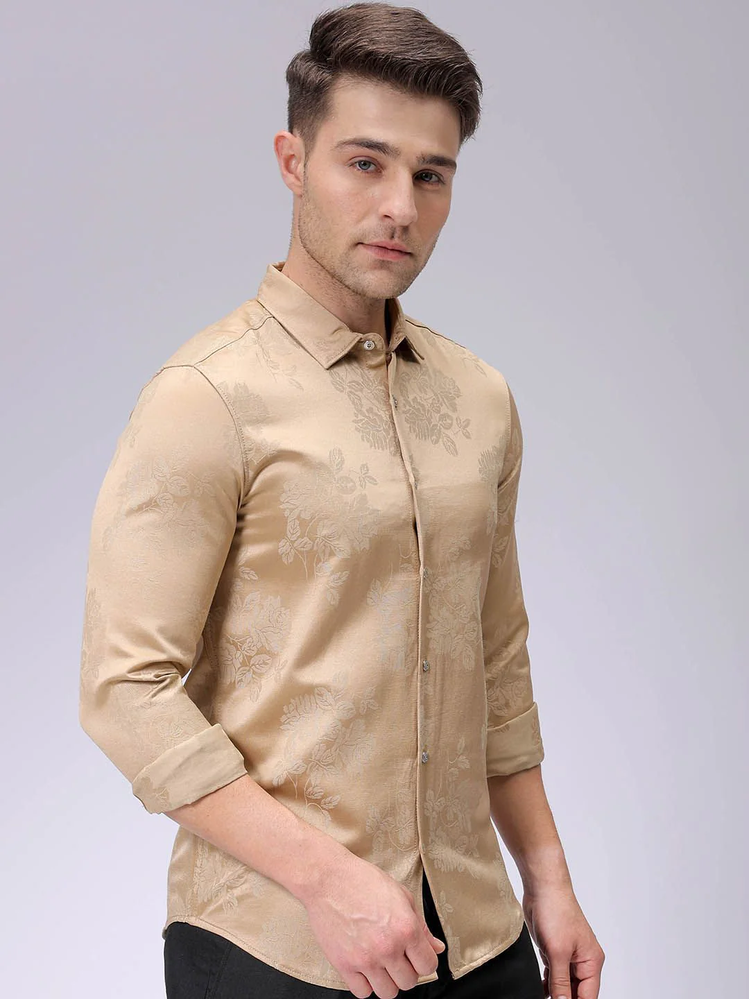 The Indian Garage Co Men Slim Fit Opaque Party Shirt - Image 5