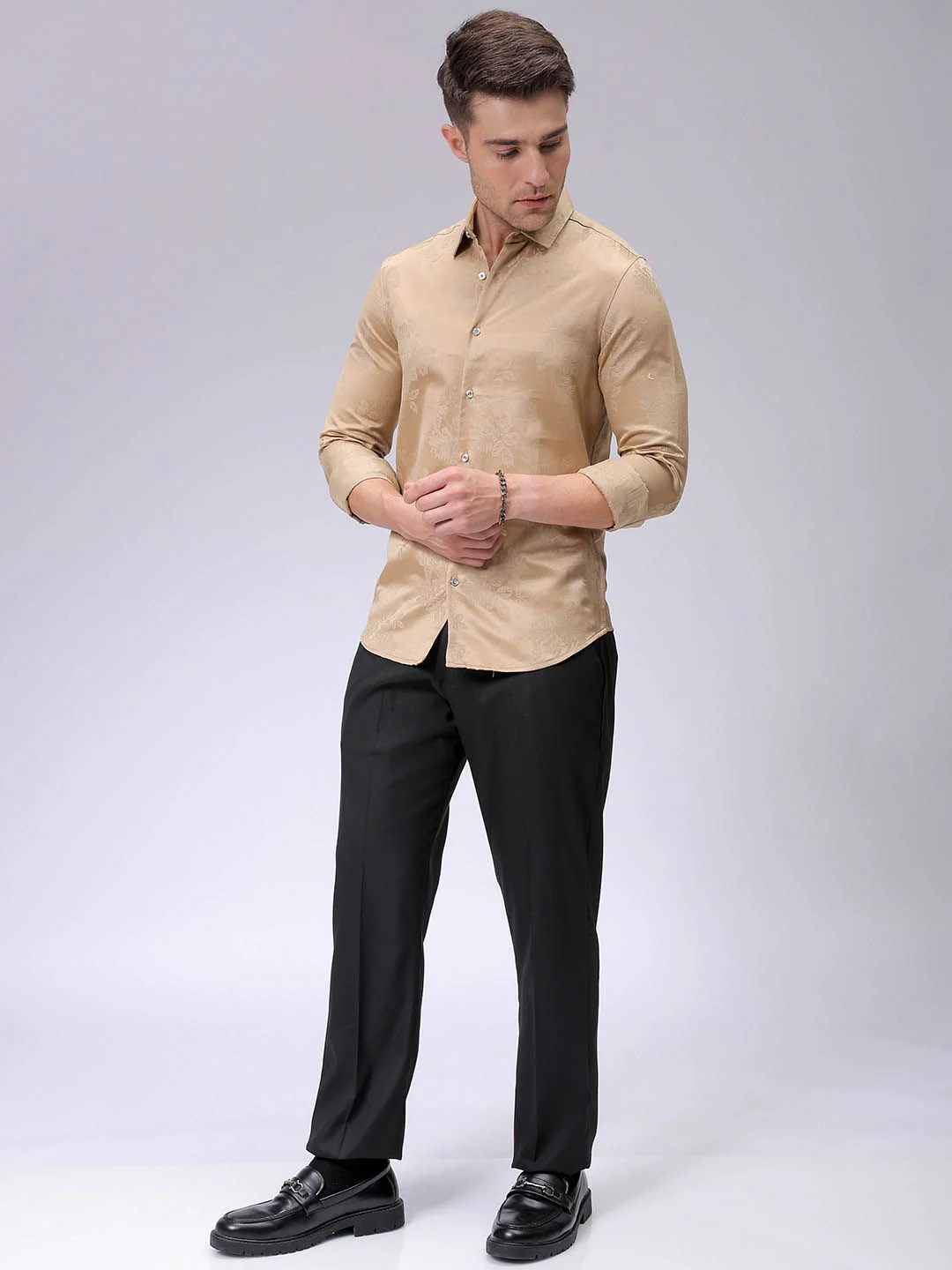 The Indian Garage Co Men Slim Fit Opaque Party Shirt - Image 7