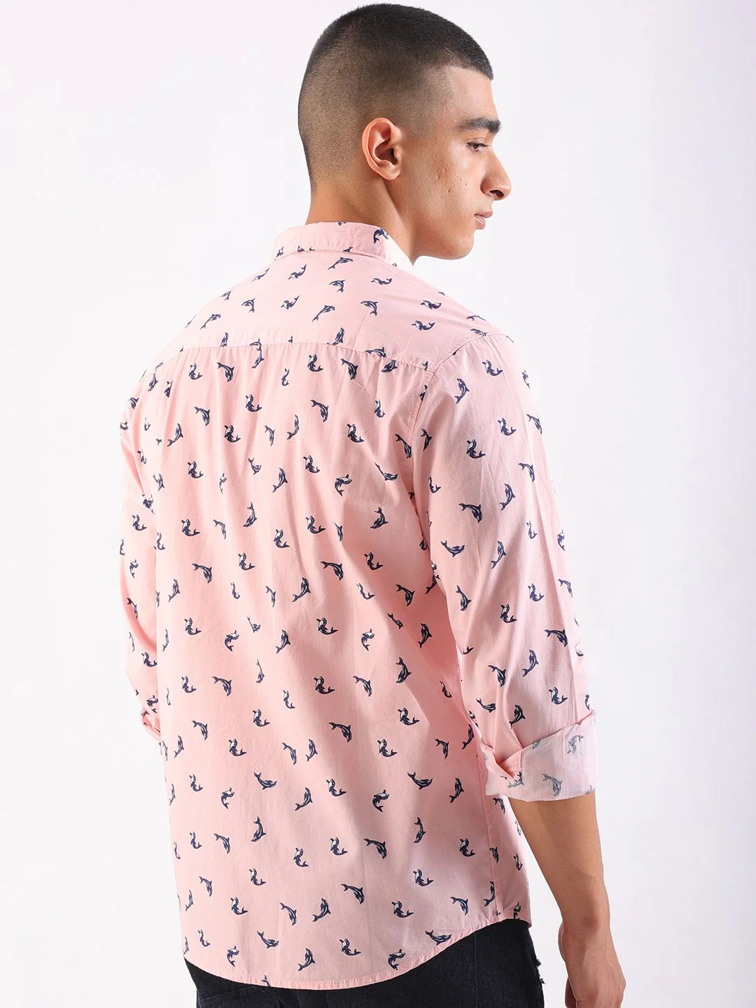 The Indian Garage Co Men Slim Fit Opaque Printed Casual Shirt - Image 4