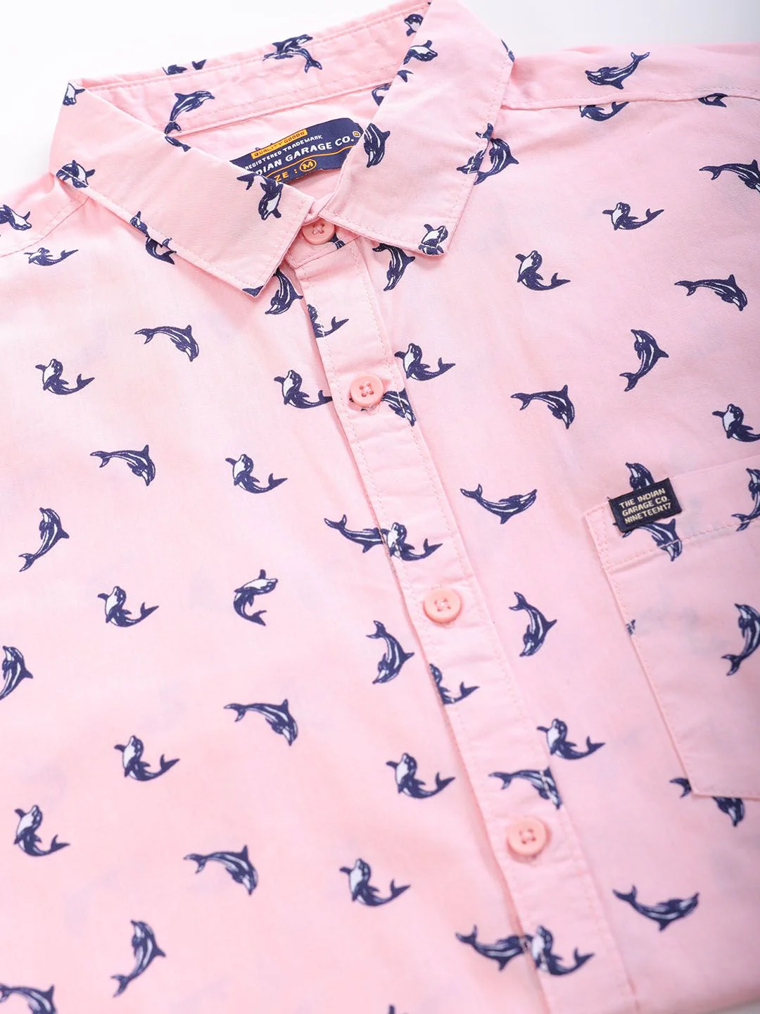 The Indian Garage Co Men Slim Fit Opaque Printed Casual Shirt - Image 7