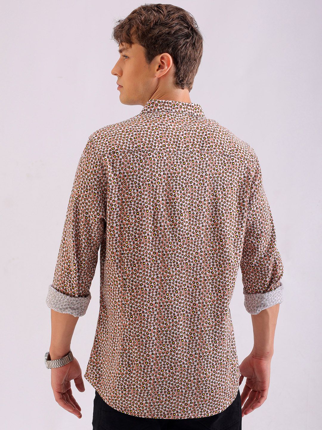 The Indian Garage Co Men Slim Fit Opaque Printed Casual Shirt - Image 4