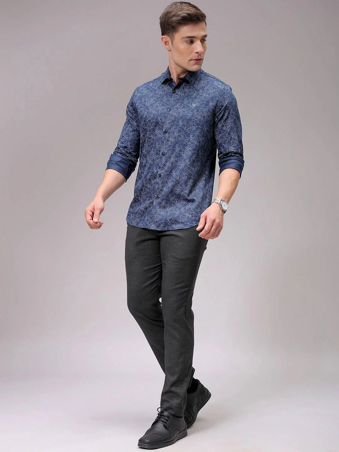 The Indian Garage Co Men Slim Fit Opaque Printed Casual Shirt - Image 2