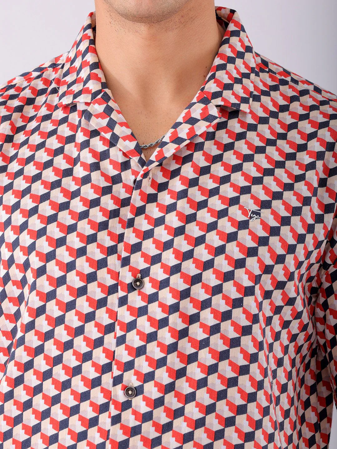 The Indian Garage Co Men Slim Fit Opaque Printed Party Shirt - Image 3