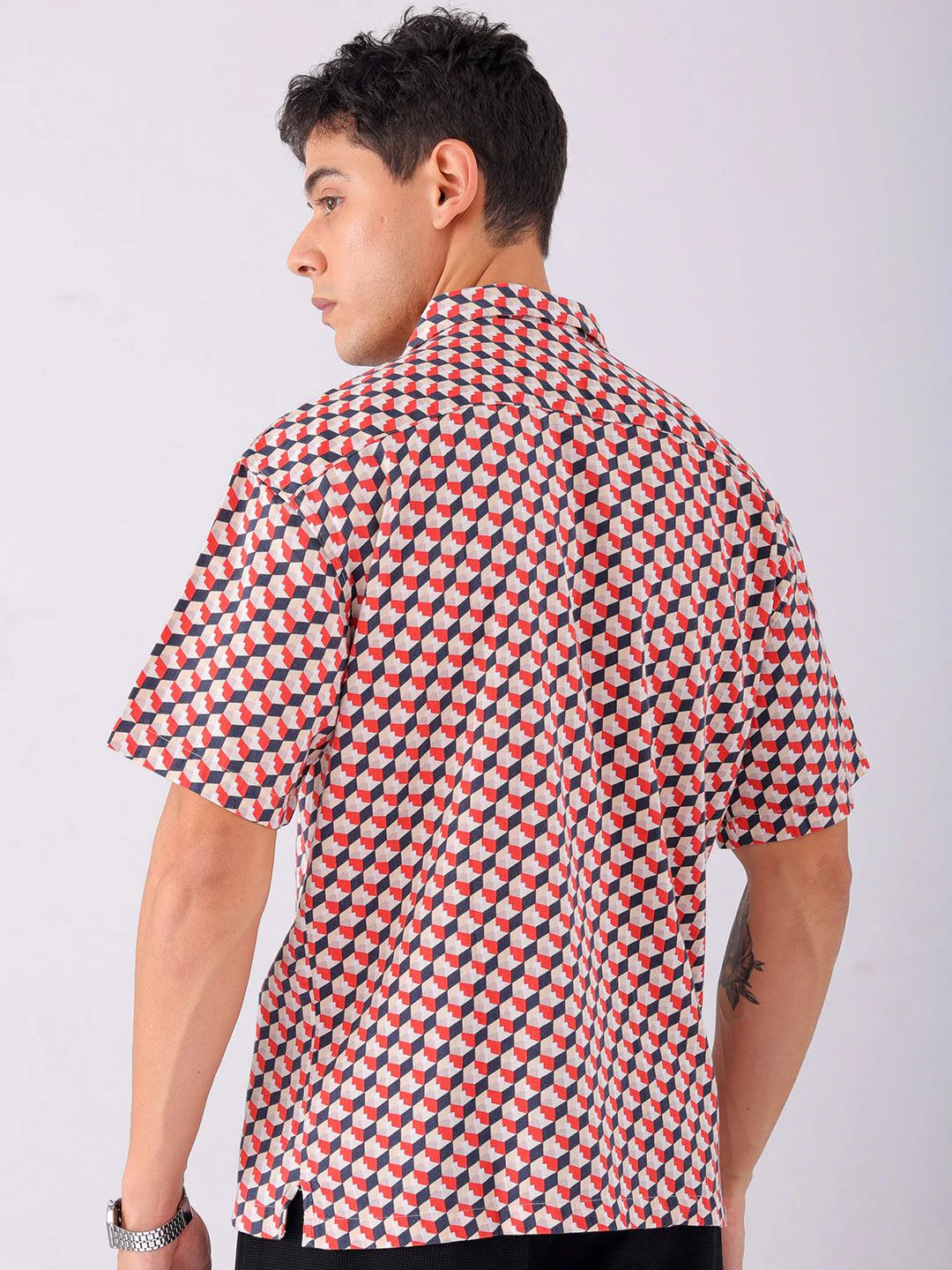 The Indian Garage Co Men Slim Fit Opaque Printed Party Shirt - Image 4