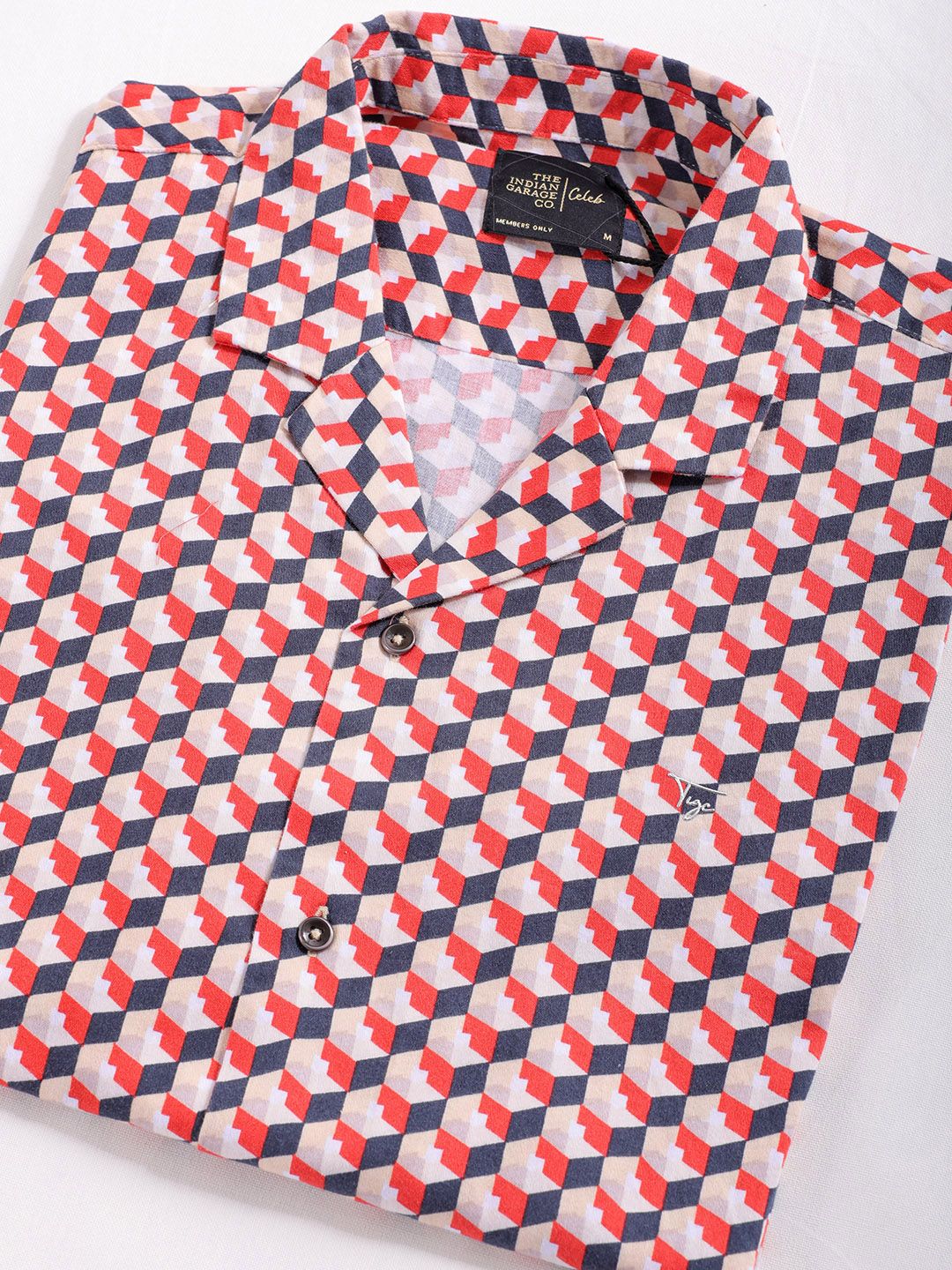 The Indian Garage Co Men Slim Fit Opaque Printed Party Shirt - Image 7