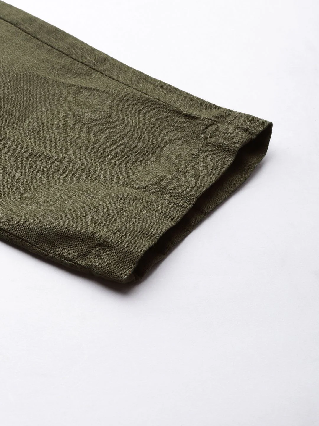 The Indian Garage Co Men Slim Fit Pure Cotton Trousers - Image 7