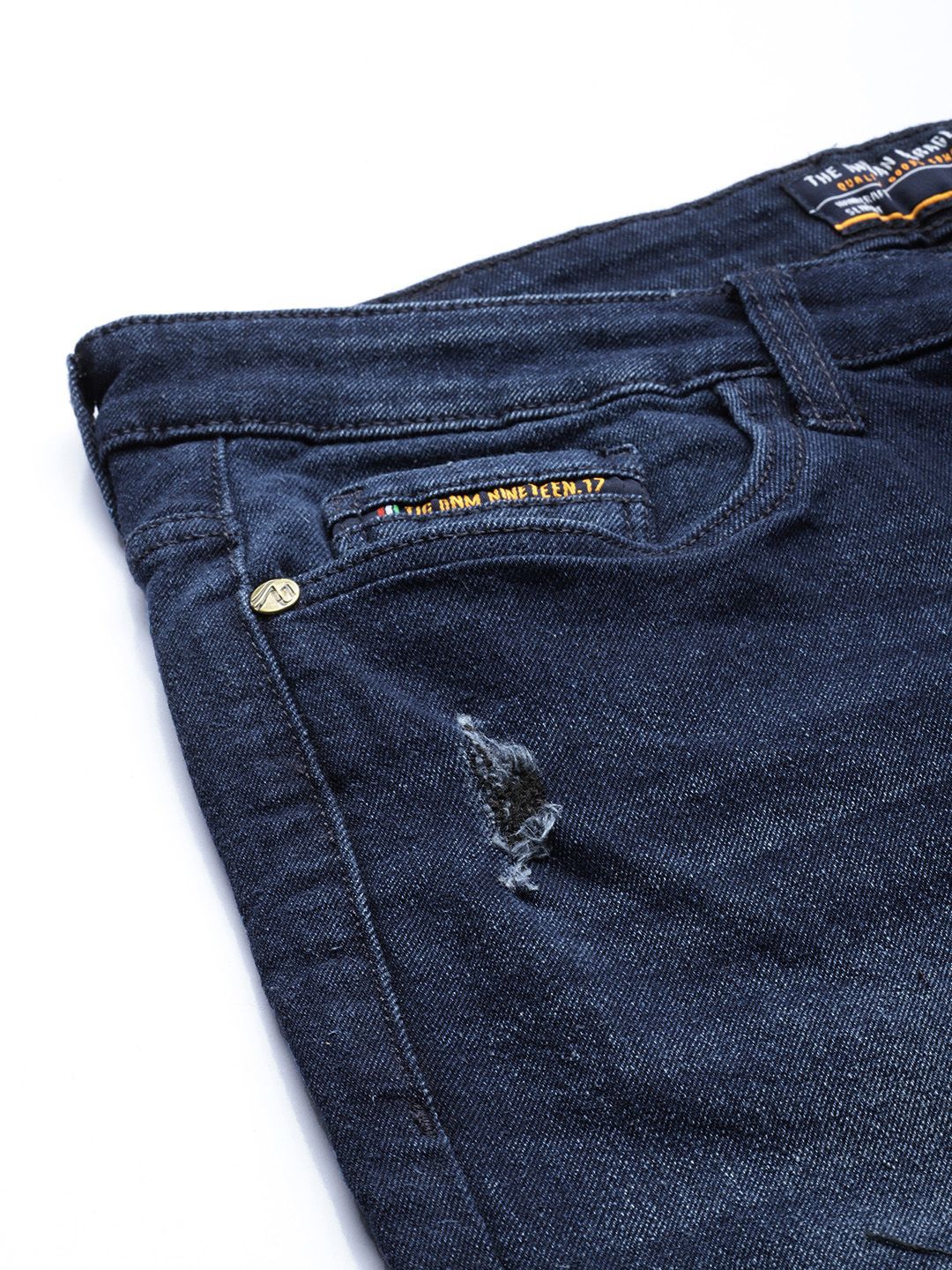 The Indian Garage Co Men Slim Fit Slash Knee Stretchable Jeans - Image 6