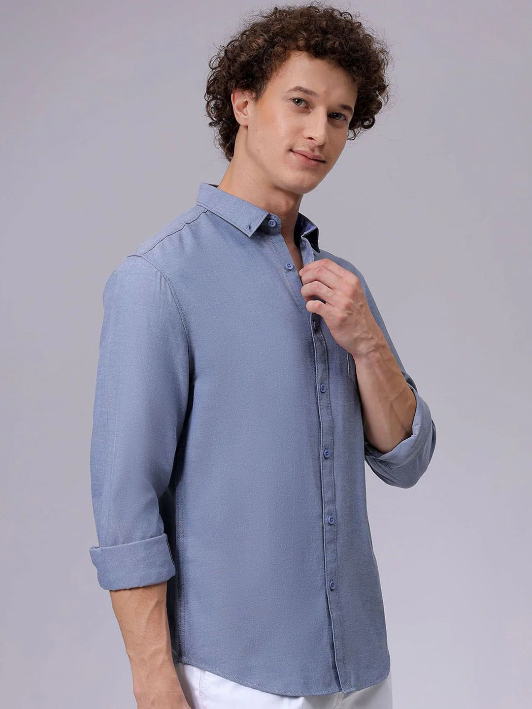 The Indian Garage Co Men Slim Fit Solid Casual Shirt - Image 5