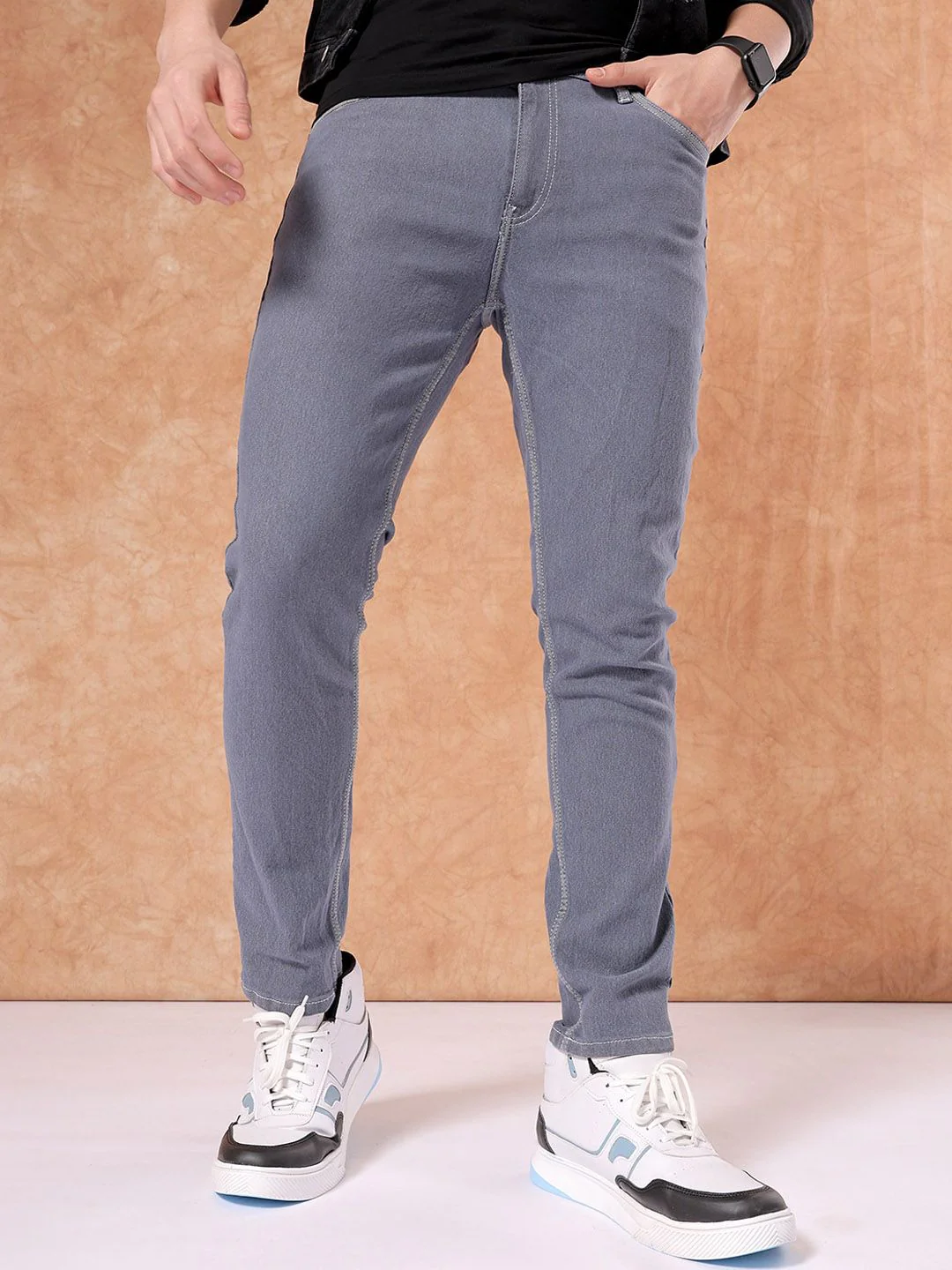 The Indian Garage Co Men Slim Fit Stretchable Jeans