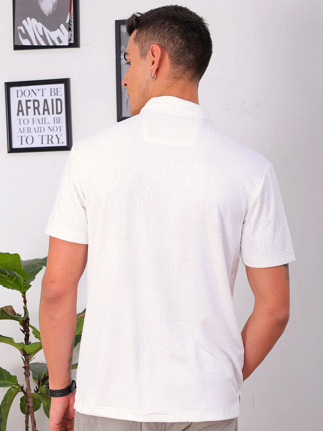The Indian Garage Co Slim Fit Textured Terry Knit Resortwear Shirt - Image 5
