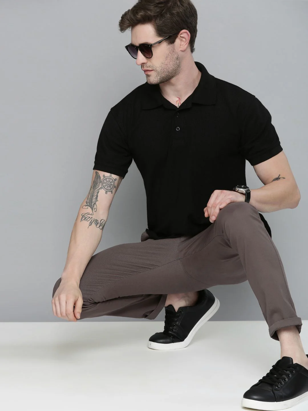 The Indian Garage Co Men Slim Fit Trousers - Image 5