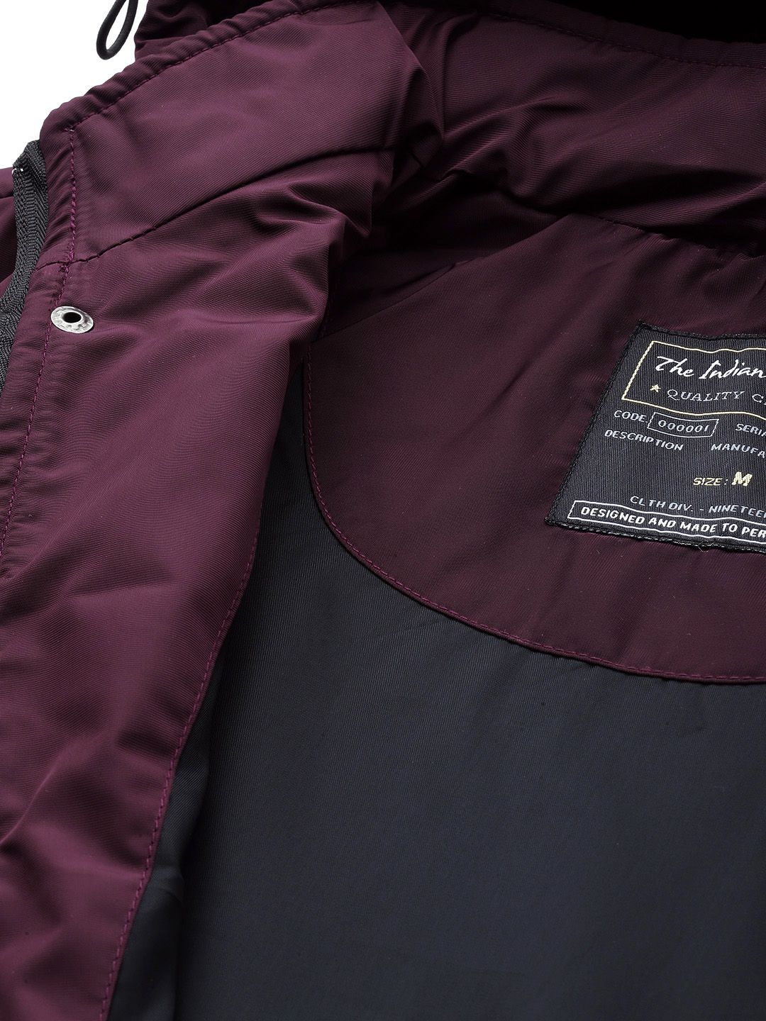 The Indian Garage Co Men Slim Fit Zip-Front Hooded Bomber Jacket - Image 7