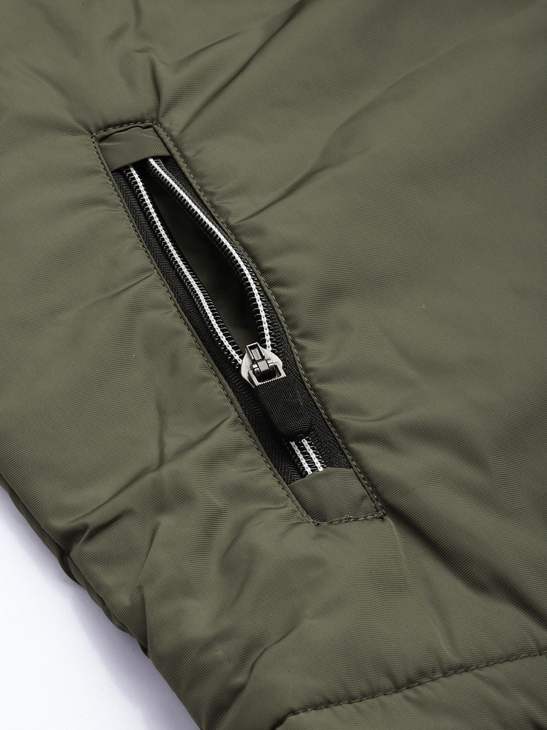 The Indian Garage Co Men Slim Fit Zip-Front Hooded Bomber Jacket - Image 6
