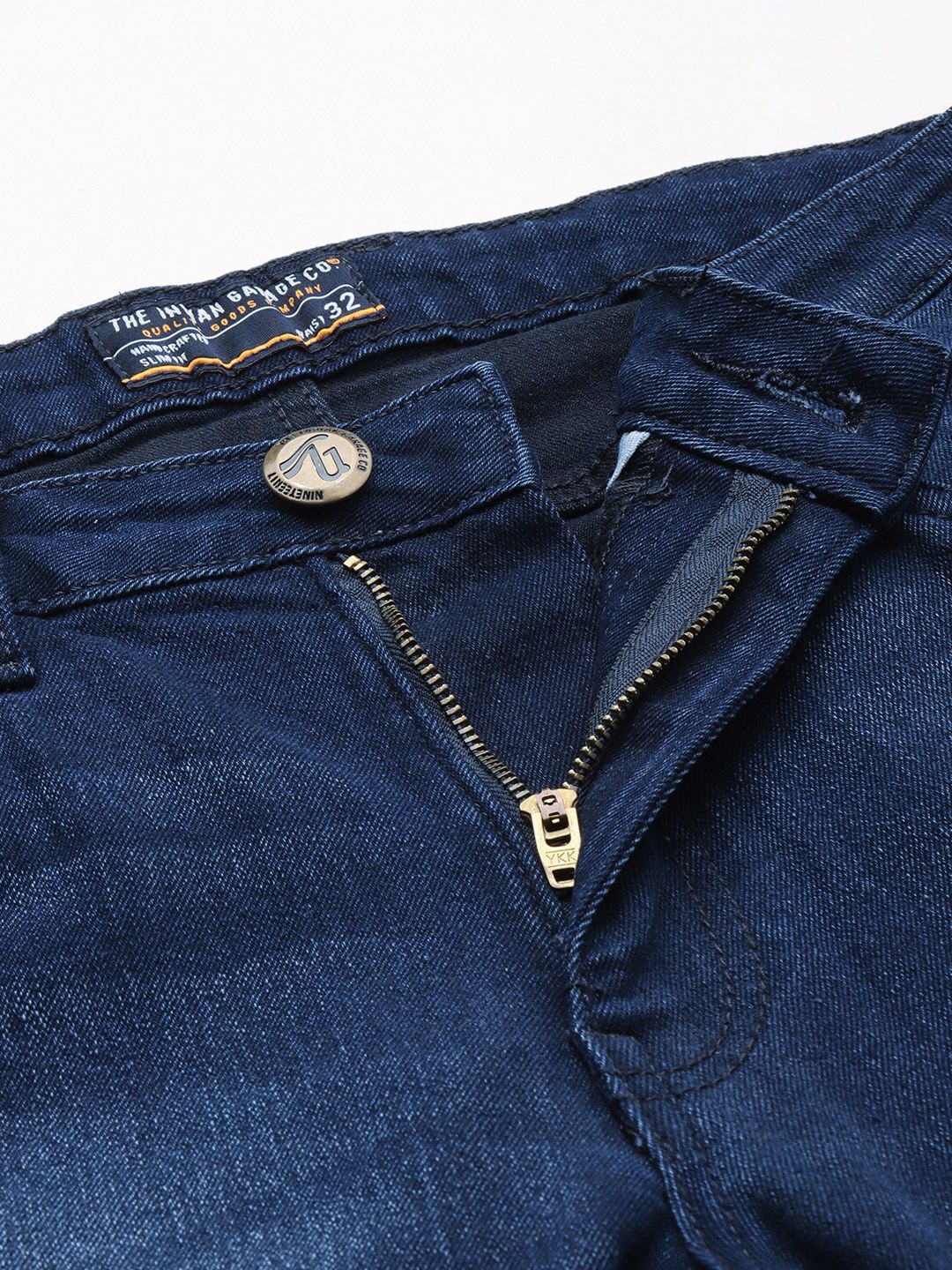 The Indian Garage Co Men Slim Straight Fit Light Fade Stretchable Jeans - Image 4