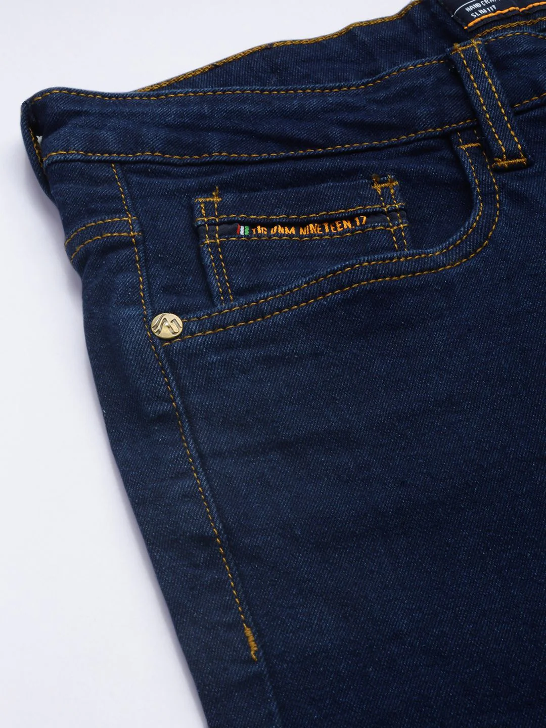 The Indian Garage Co Men Slim Straight Fit Stretchable Jeans - Image 6