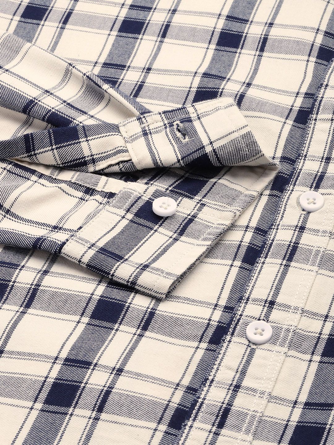 The Indian Garage Co Men Smart Slim Fit Opaque Checked Casual Shirt - Image 3