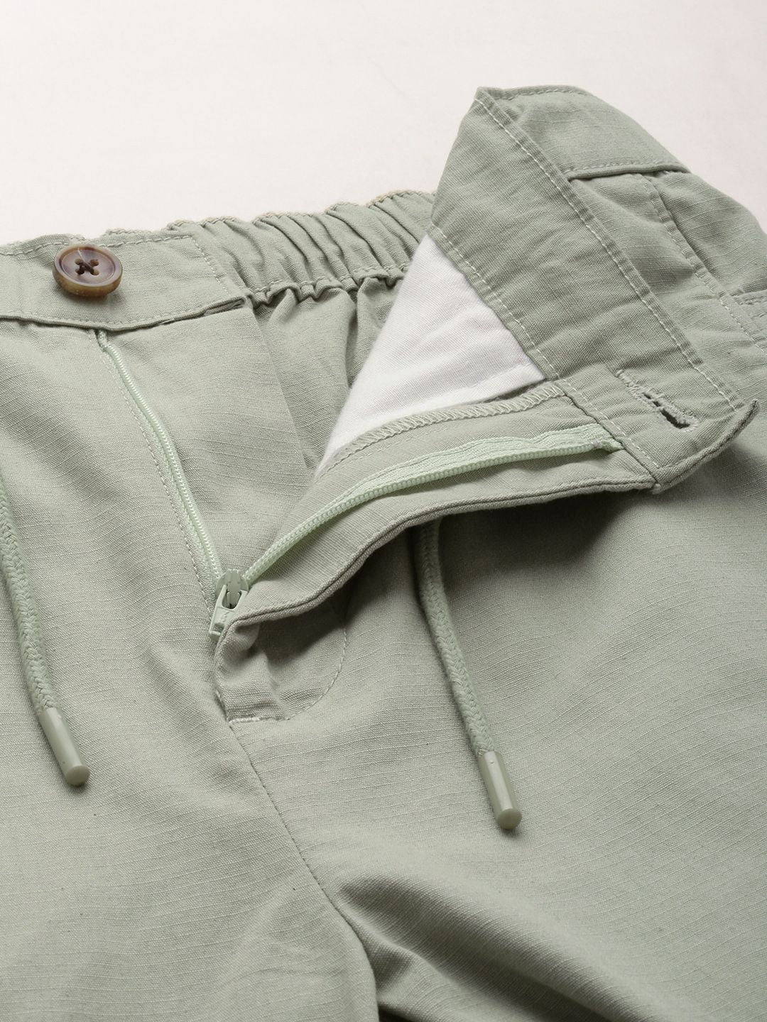 The Indian Garage Co Men Solid Cotton Joggers Trousers - Image 4
