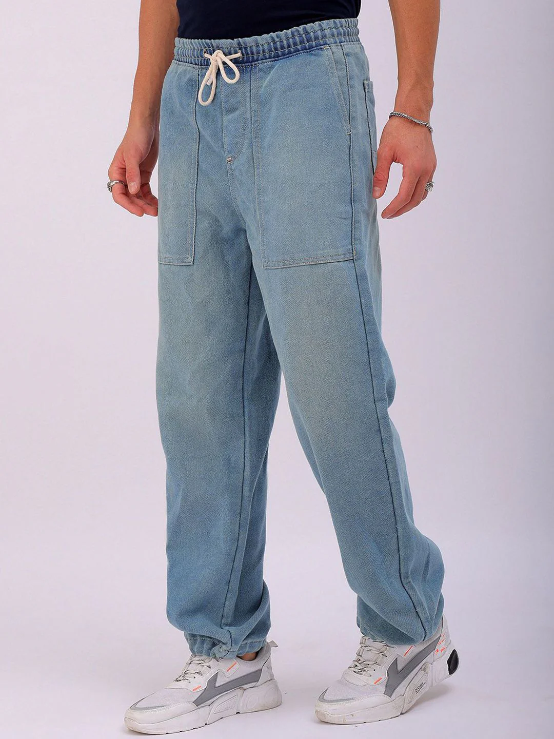 The Indian Garage Co Men Solid Mid-Rise Relaxed Fit Jeans - Image 3
