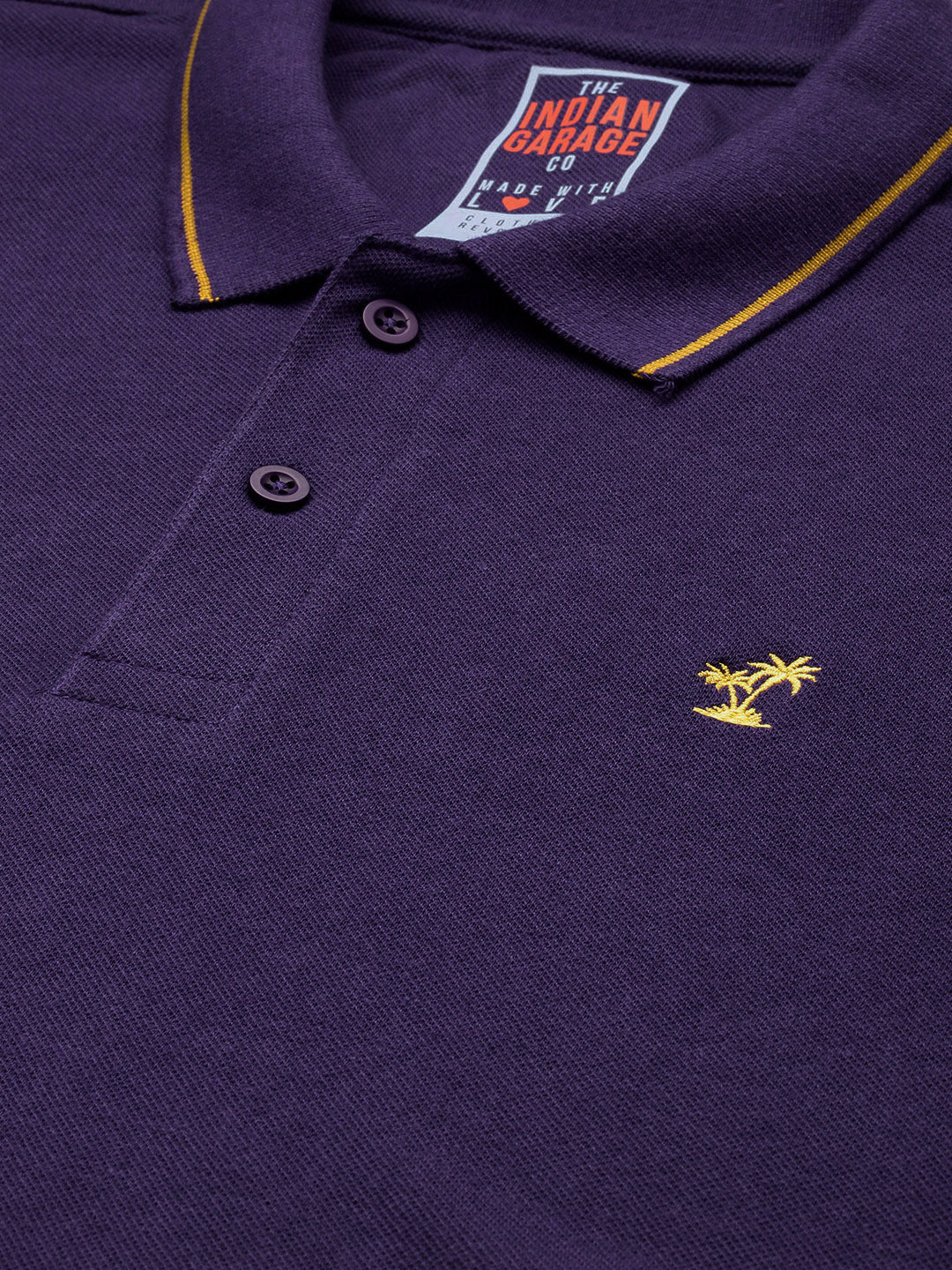 The Indian Garage Co Men Solid Polo Collar T-shirt - Image 7