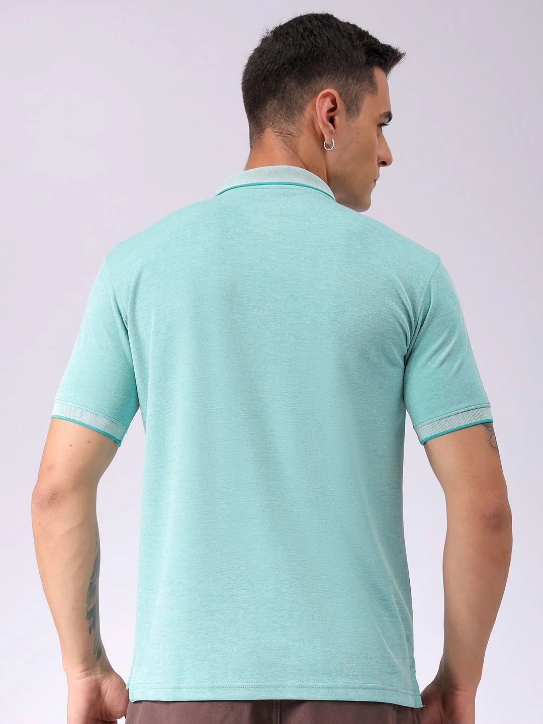 The Indian Garage Co Men Solid Polo Collar T-shirt - Image 4
