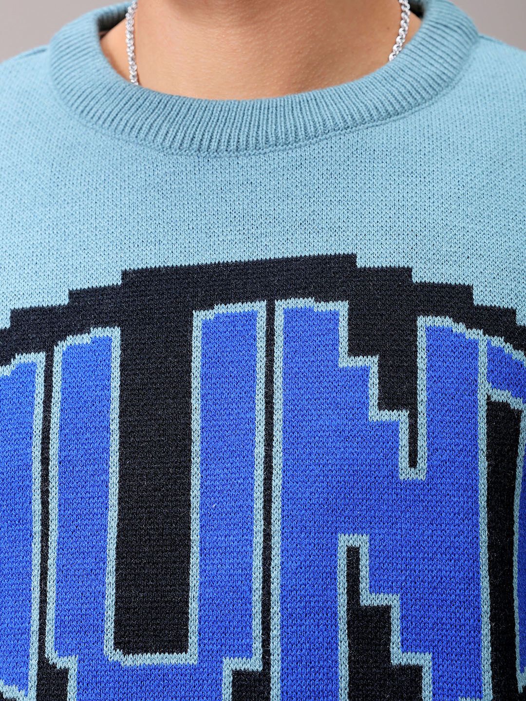 The Indian Garage Co Men Solid Round Neck Pullover - Image 3